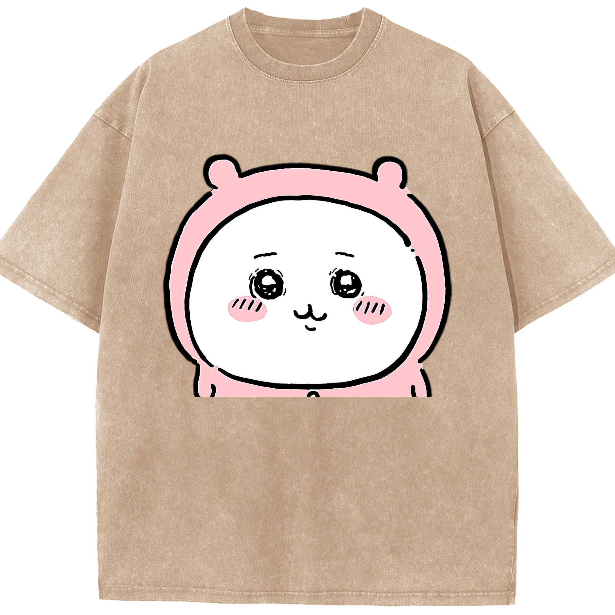 （画像用） ちいかわ ちいかわ Chii-kawa chiikawa 綿100% ヴィンテージ風 半袖Tシャツ（フロントプリント）