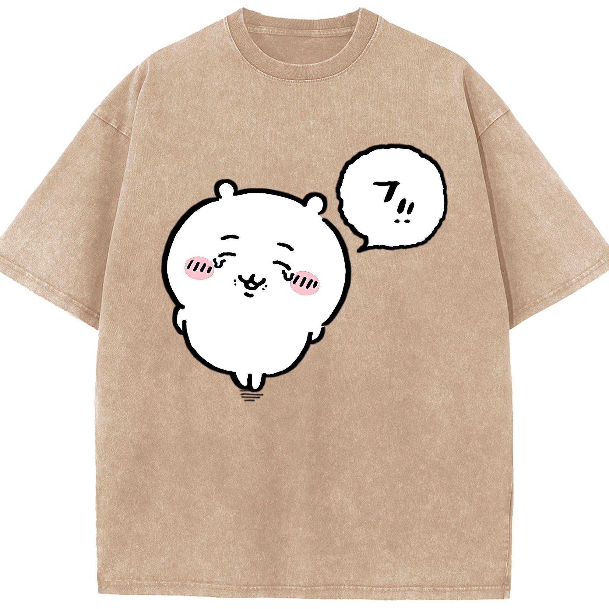 （画像用） ちいかわ ちいかわ Chii-kawa chiikawa 綿100% ヴィンテージ風 半袖Tシャツ（フロントプリント）