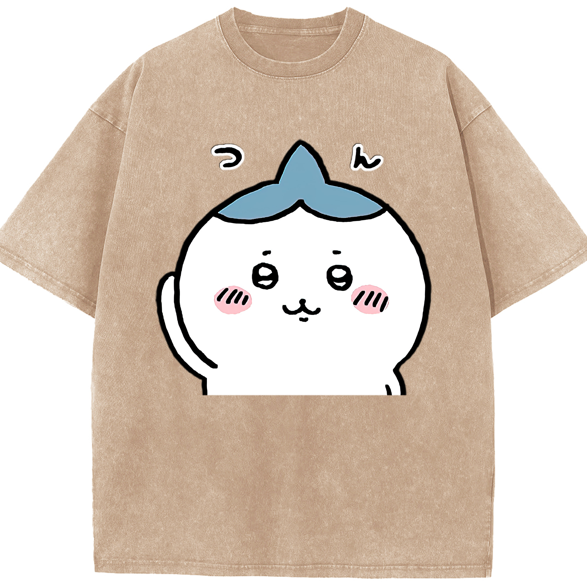 （画像用） ちいかわ ハチワレ Chii-kawa hachiware 綿100% ヴィンテージ風 半袖Tシャツ（フロントプリント）