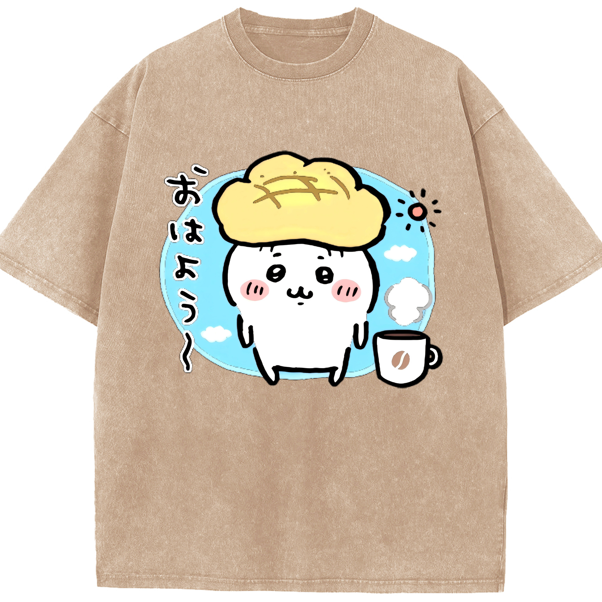 （画像用） ちいかわ ちいかわ Chii-kawa chiikawa 綿100% ヴィンテージ風 半袖Tシャツ（フロントプリント）