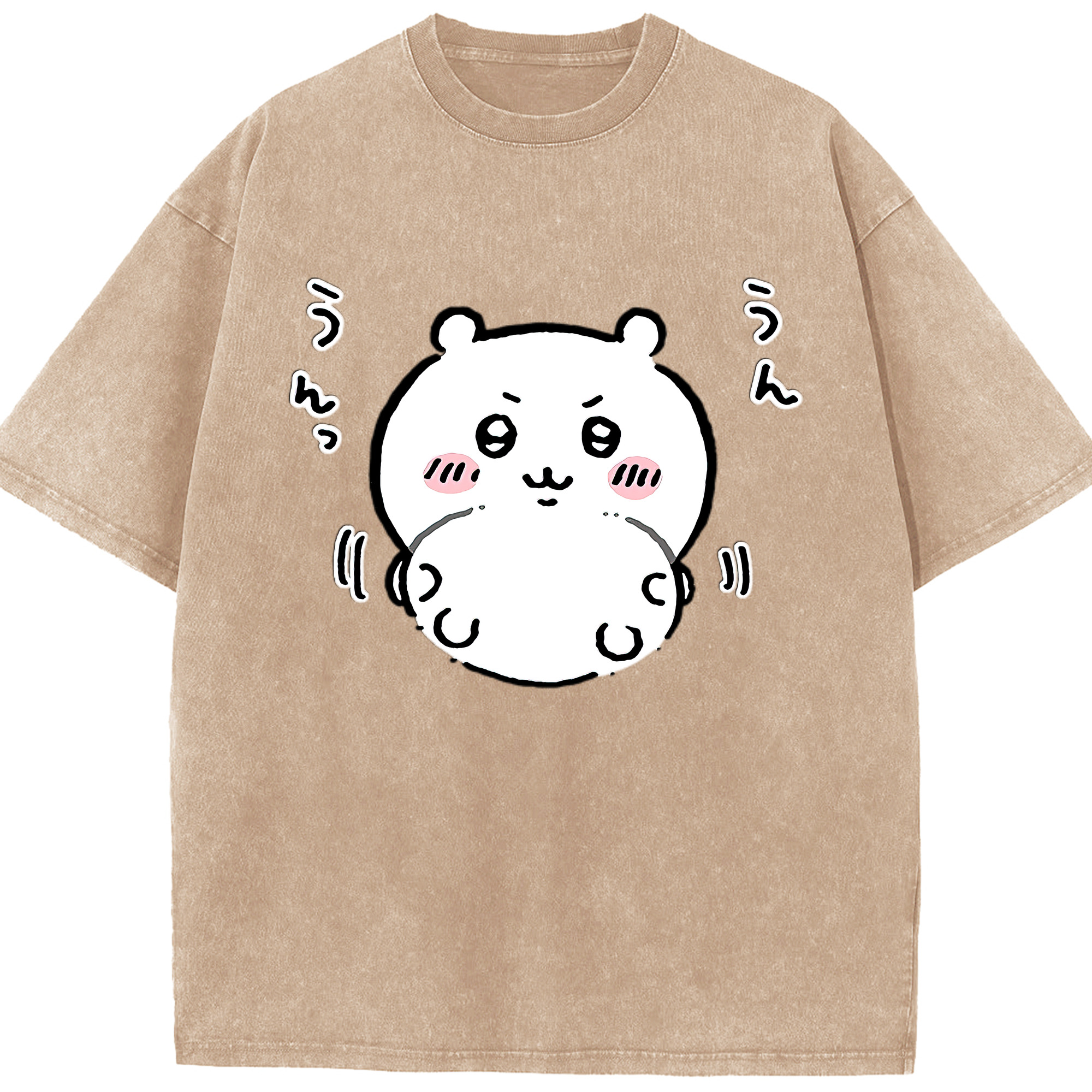 （画像用） ちいかわ ちいかわ Chii-kawa chiikawa 綿100% ヴィンテージ風 半袖Tシャツ（フロントプリント）