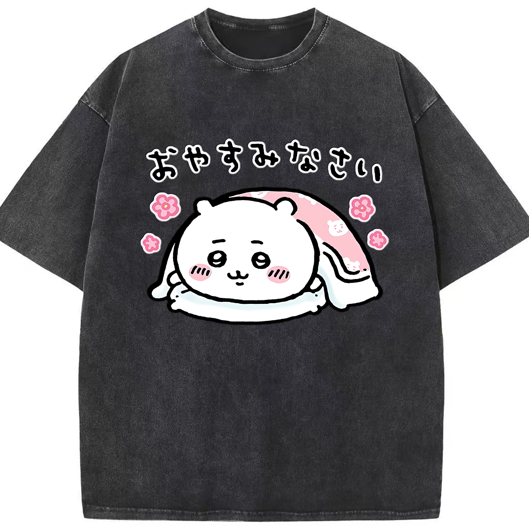 （画像用） ちいかわ ちいかわ Chii-kawa chiikawa 綿100% ヴィンテージ風 半袖Tシャツ（フロントプリント）