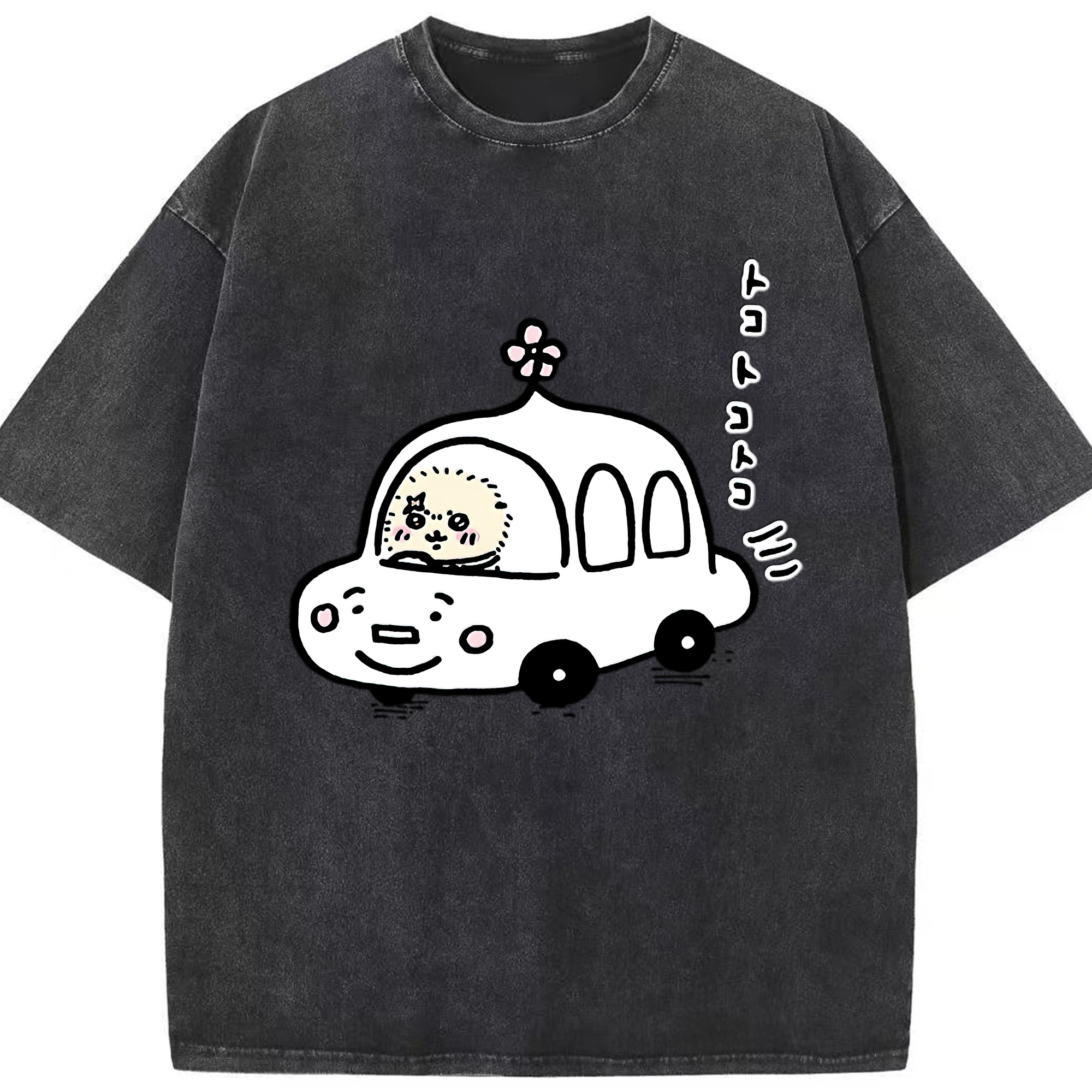 （画像用） ちいかわ ラッコ Chii-kawa Sea otter 綿100% ヴィンテージ風 半袖Tシャツ（フロントプリント）