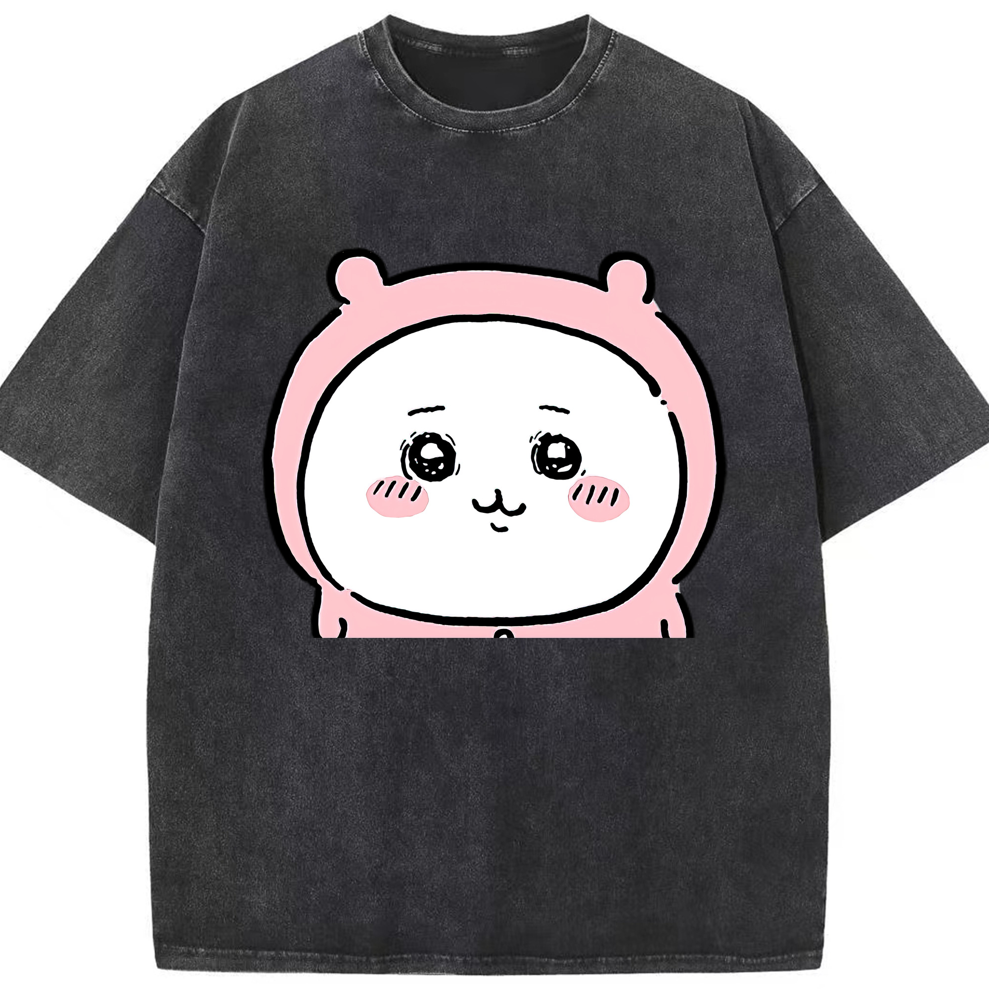 （画像用） ちいかわ ちいかわ Chii-kawa chiikawa 綿100% ヴィンテージ風 半袖Tシャツ（フロントプリント）
