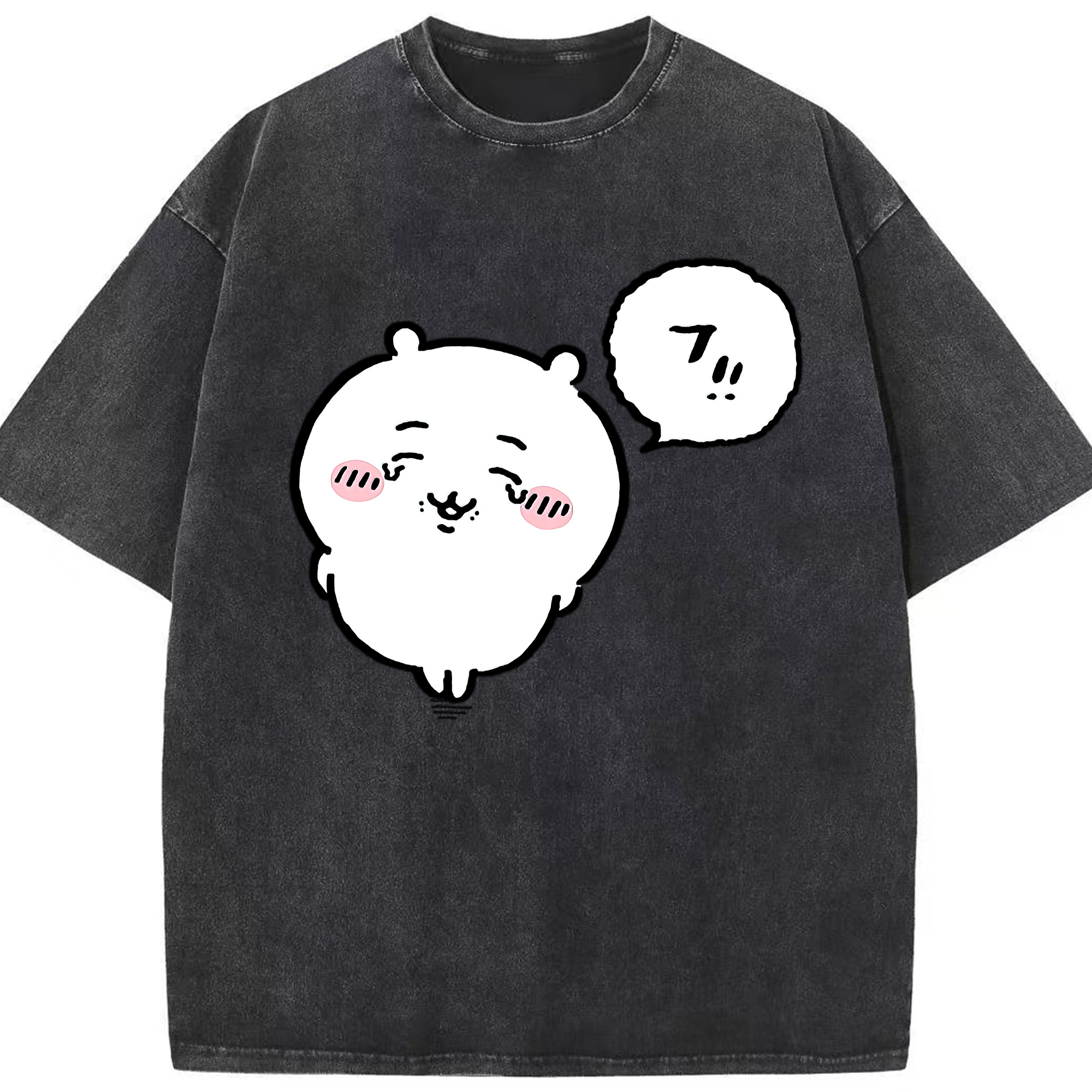 （画像用） ちいかわ ちいかわ Chii-kawa chiikawa 綿100% ヴィンテージ風 半袖Tシャツ（フロントプリント）