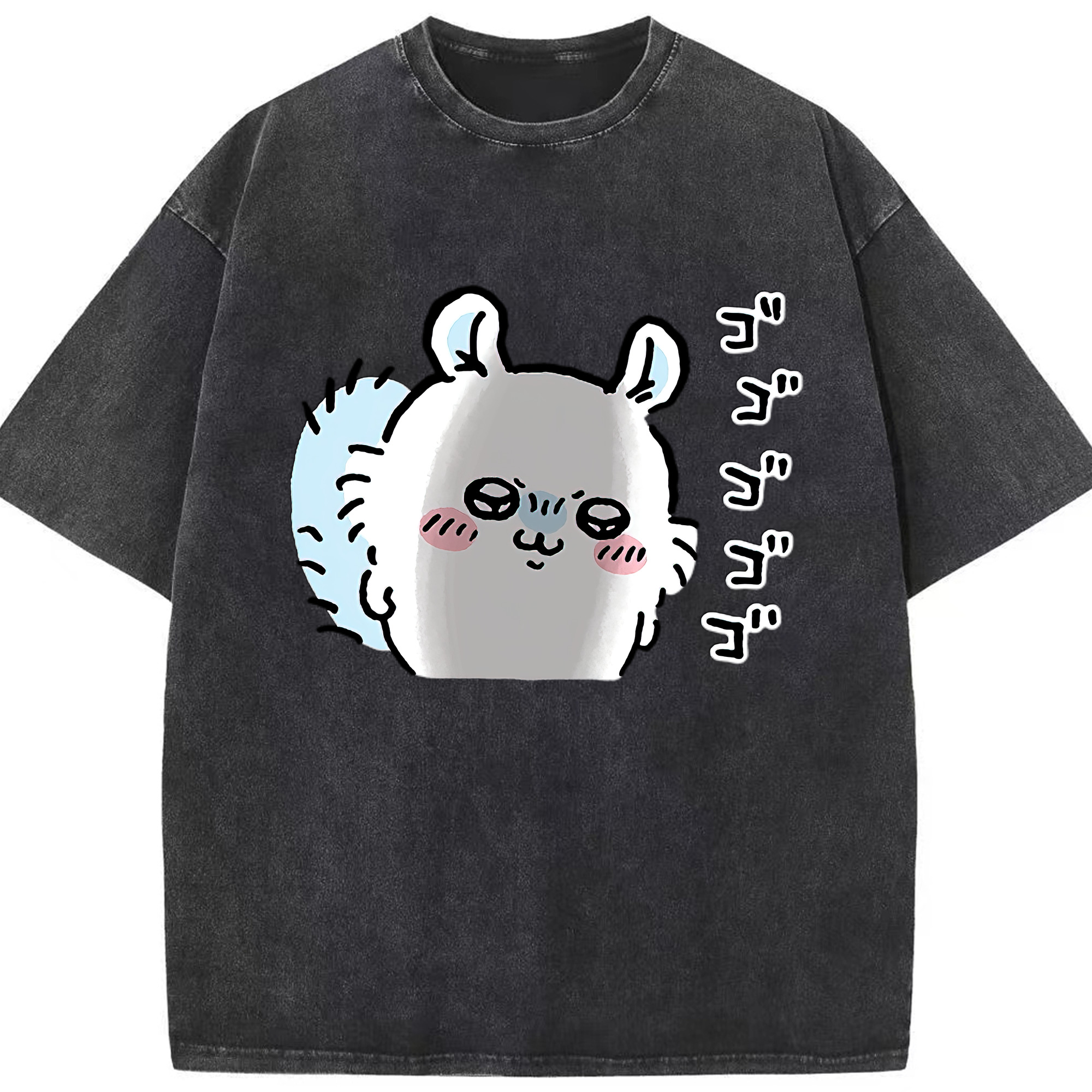 （画像用） ちいかわ モモンガ Chii-kawa Momonga 綿100% ヴィンテージ風 半袖Tシャツ（フロントプリント）
