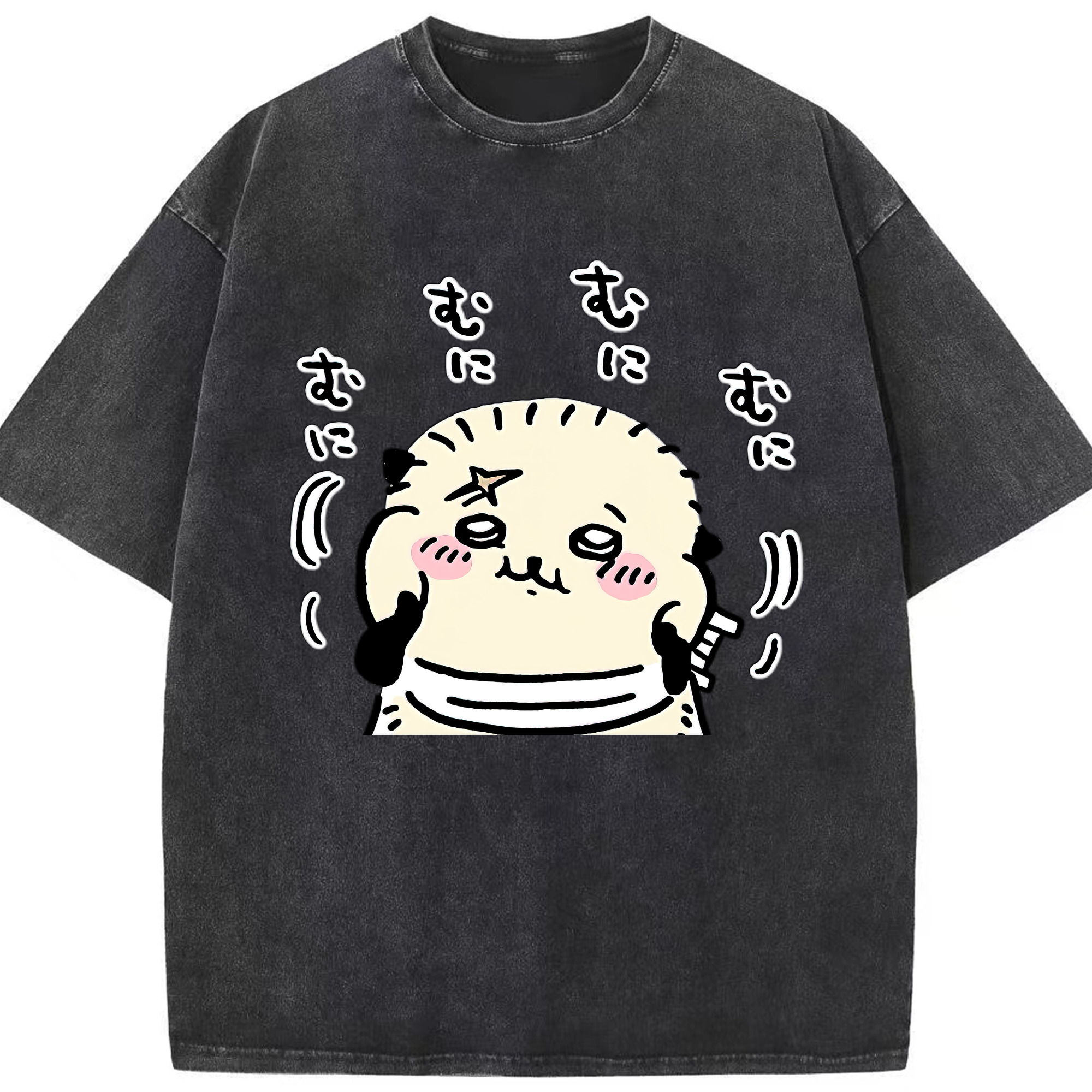 （画像用） ちいかわ ラッコ Chii-kawa Sea otter 綿100% ヴィンテージ風 半袖Tシャツ（フロントプリント）