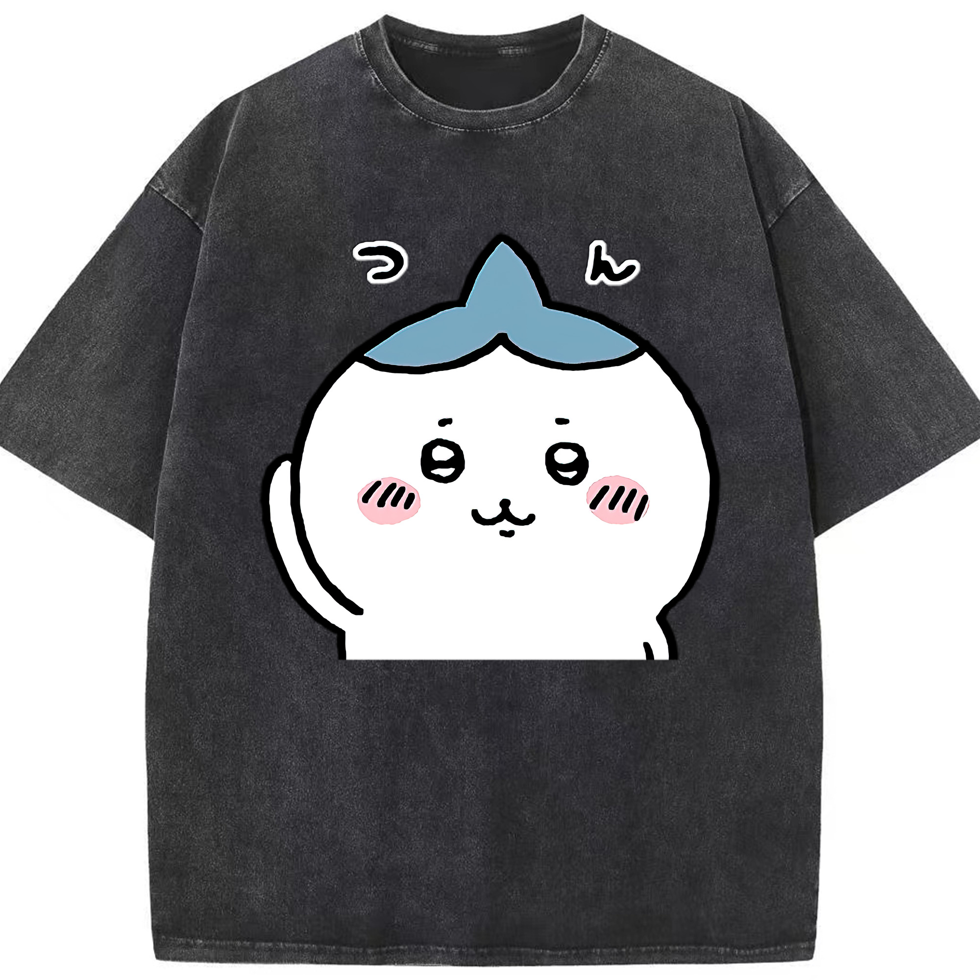 （画像用） ちいかわ ハチワレ Chii-kawa hachiware 綿100% ヴィンテージ風 半袖Tシャツ（フロントプリント）