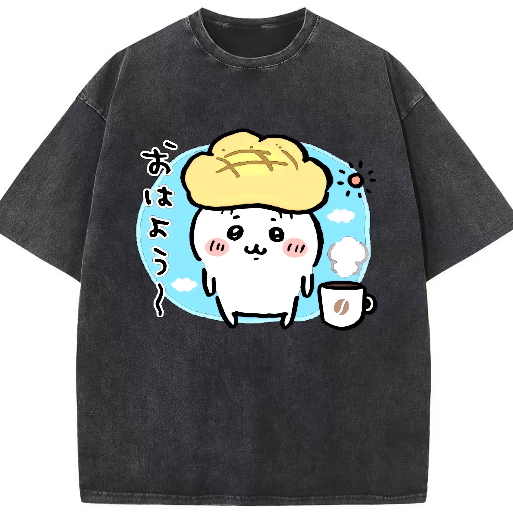 （画像用） ちいかわ ちいかわ Chii-kawa chiikawa 綿100% ヴィンテージ風 半袖Tシャツ（フロントプリント）