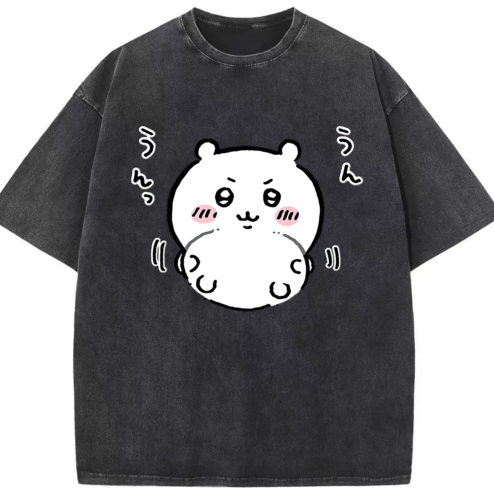 （画像用） ちいかわ ちいかわ Chii-kawa chiikawa 綿100% ヴィンテージ風 半袖Tシャツ（フロントプリント）