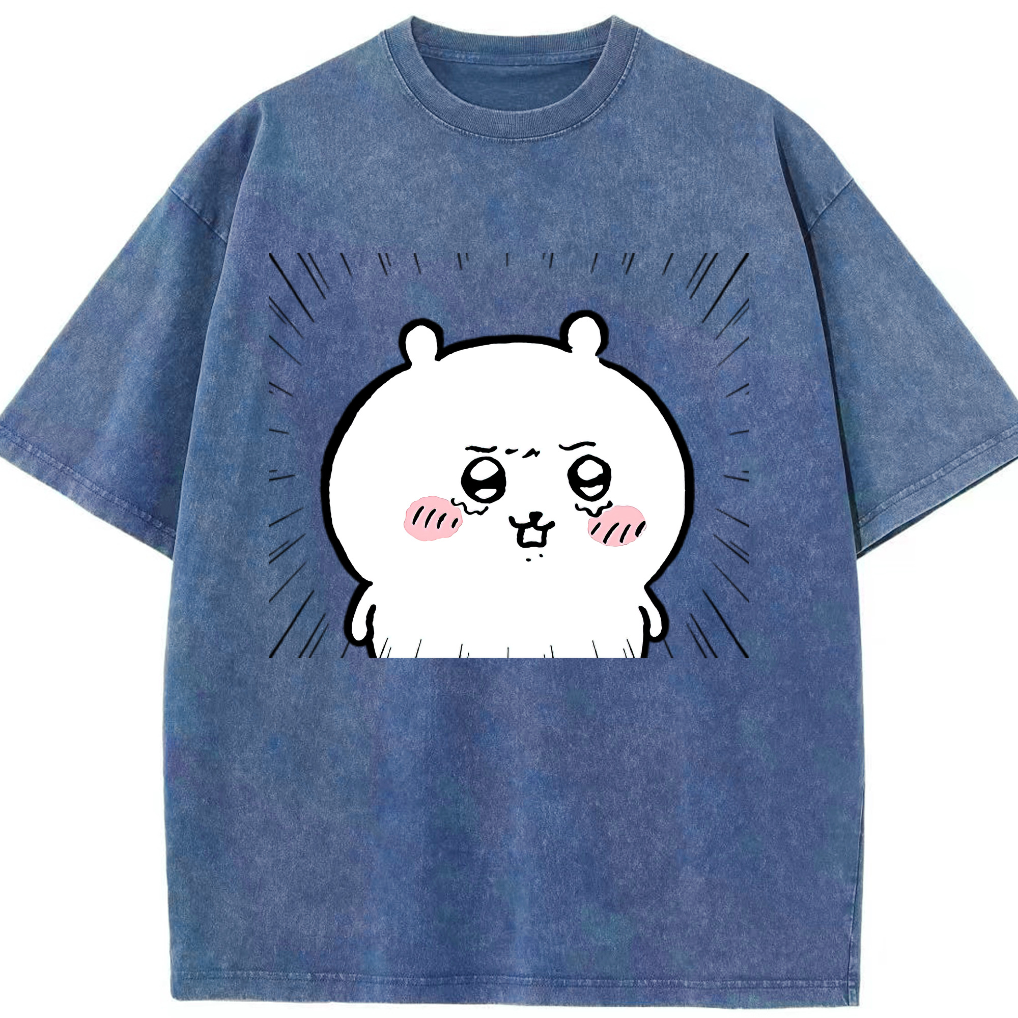 （画像用） ちいかわ ちいかわ Chii-kawa chiikawa 綿100% ヴィンテージ風 半袖Tシャツ（フロントプリント）