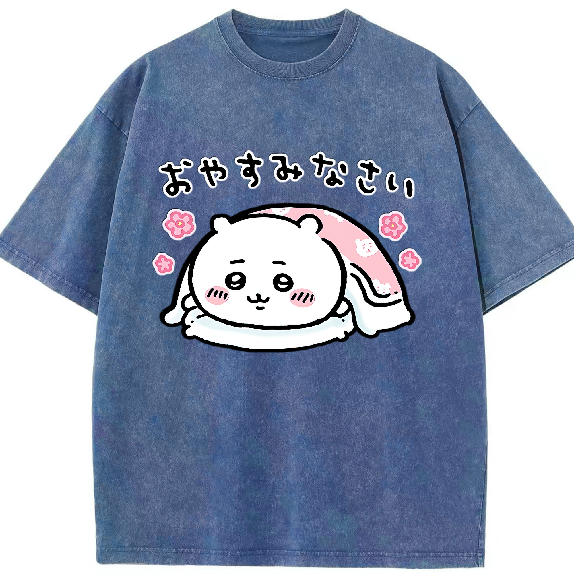 （画像用） ちいかわ ちいかわ Chii-kawa chiikawa 綿100% ヴィンテージ風 半袖Tシャツ（フロントプリント）