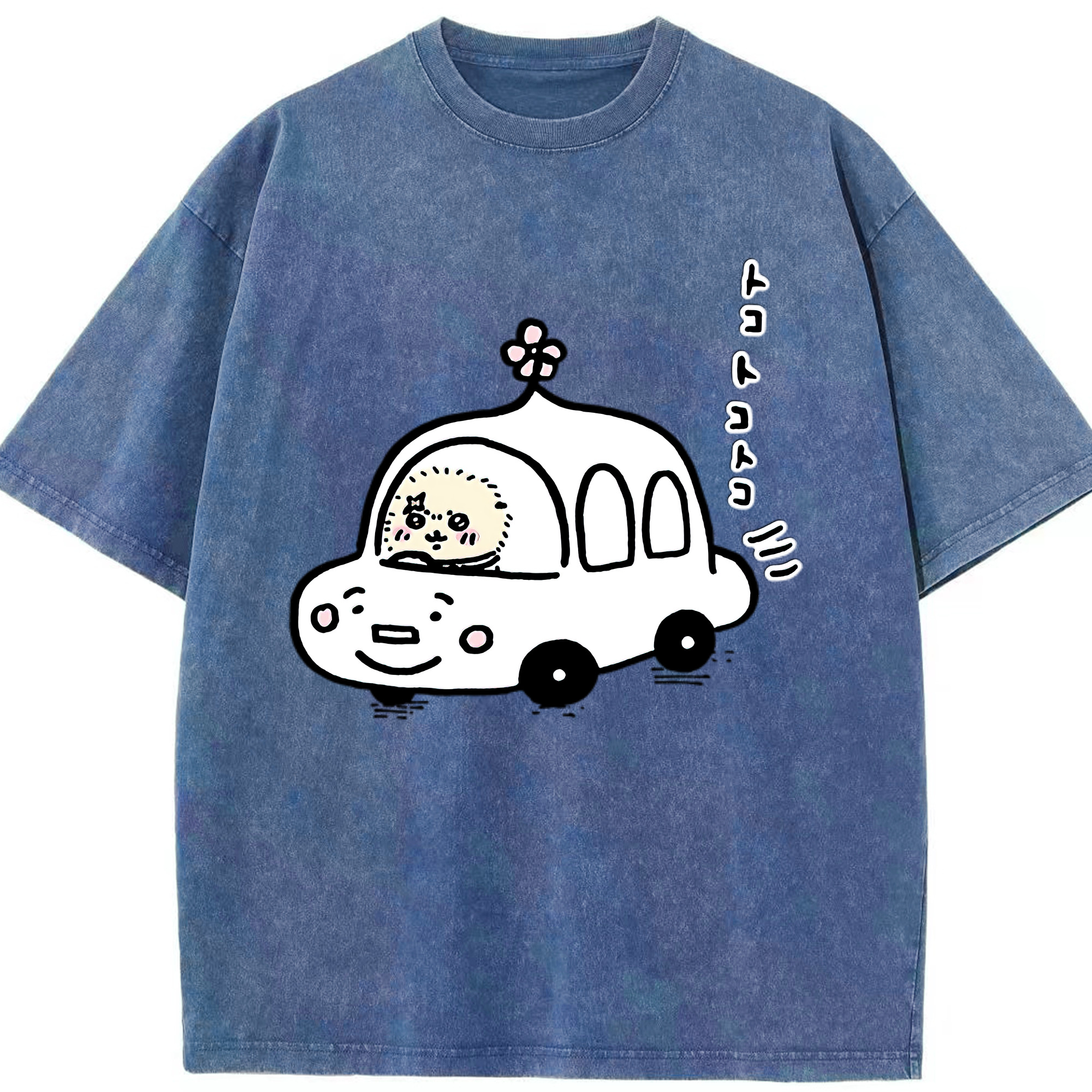 （画像用） ちいかわ ラッコ Chii-kawa Sea otter 綿100% ヴィンテージ風 半袖Tシャツ（フロントプリント）