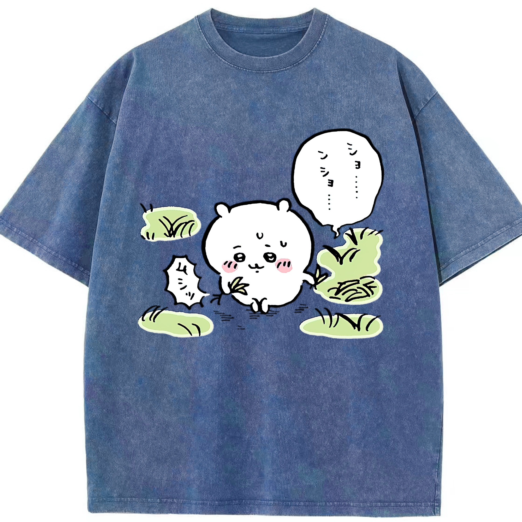 （画像用） ちいかわ ちいかわ Chii-kawa chiikawa 綿100% ヴィンテージ風 半袖Tシャツ（フロントプリント）
