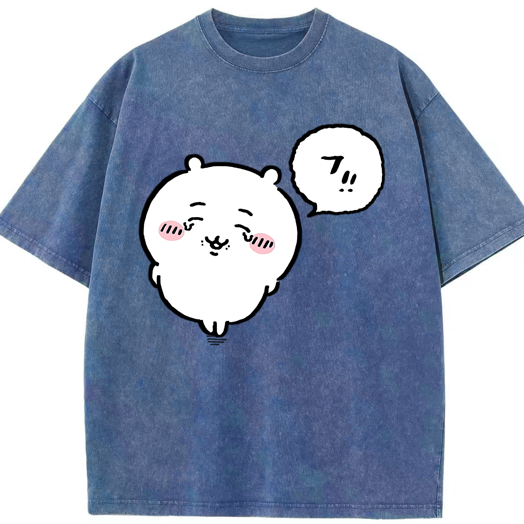 （画像用） ちいかわ ちいかわ Chii-kawa chiikawa 綿100% ヴィンテージ風 半袖Tシャツ（フロントプリント）