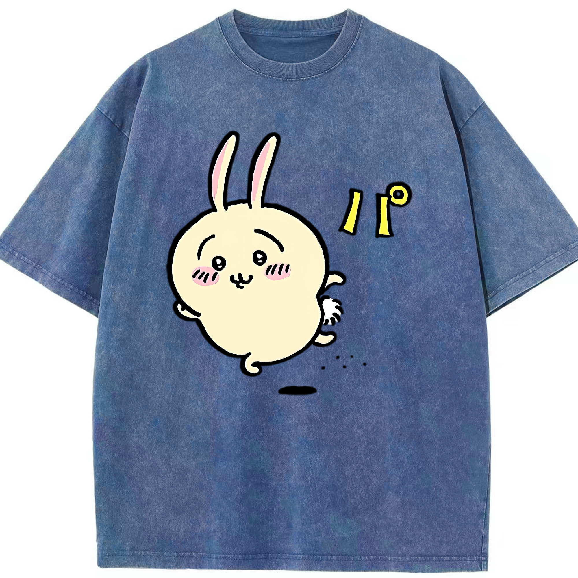 （画像用） ちいかわ うさぎ Chii-kawa usagi 綿100% ヴィンテージ風 半袖Tシャツ（フロントプリント）