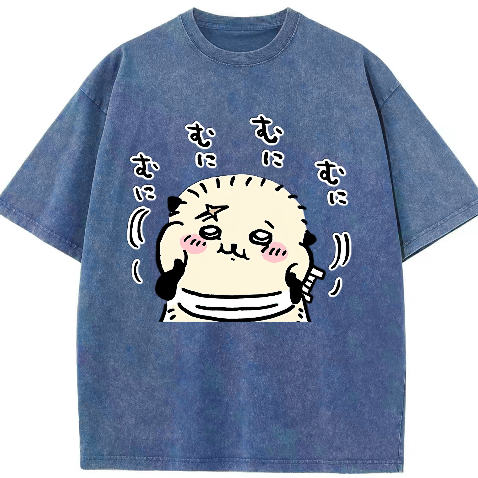 （画像用） ちいかわ ラッコ Chii-kawa Sea otter 綿100% ヴィンテージ風 半袖Tシャツ（フロントプリント）
