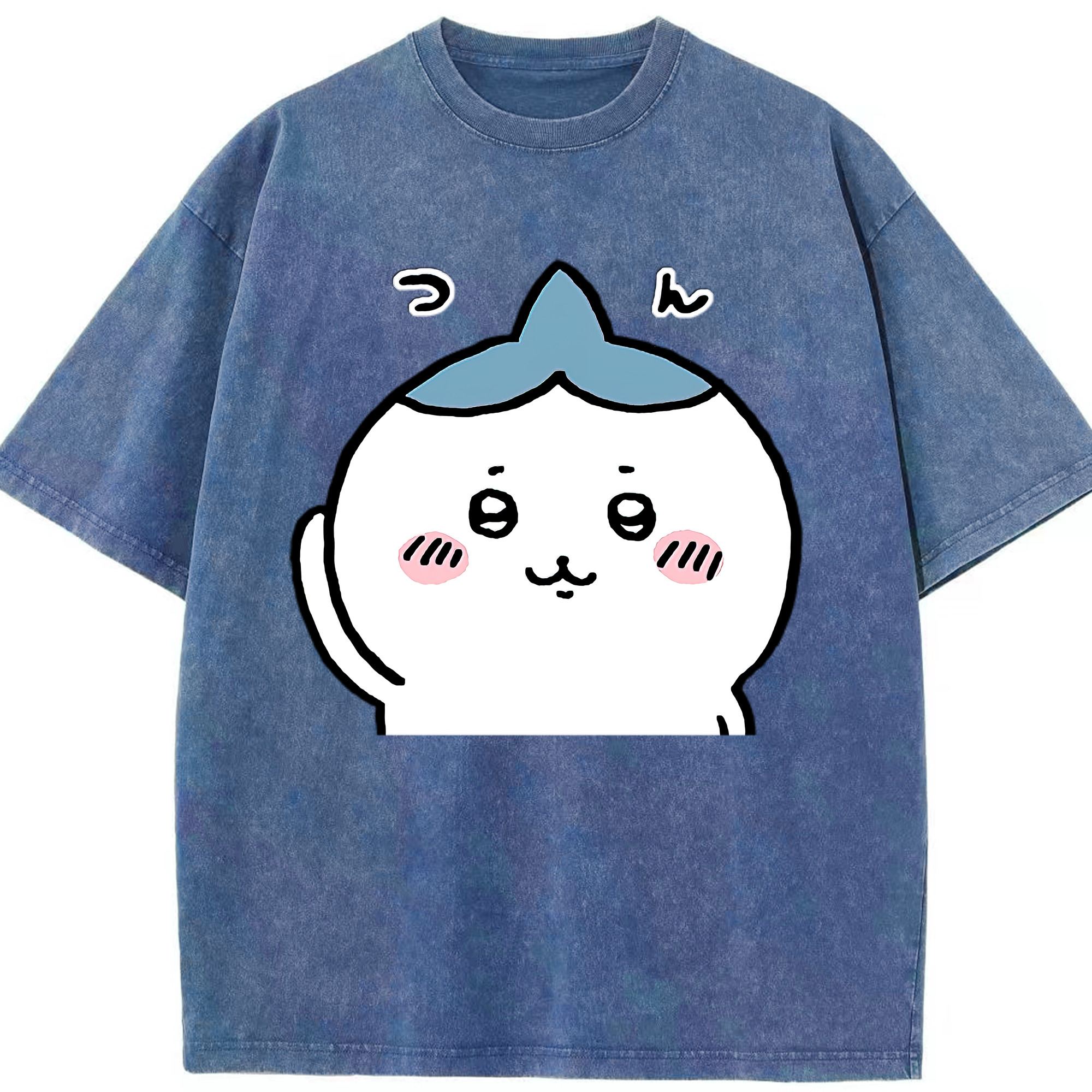 （画像用） ちいかわ ハチワレ Chii-kawa hachiware 綿100% ヴィンテージ風 半袖Tシャツ（フロントプリント）