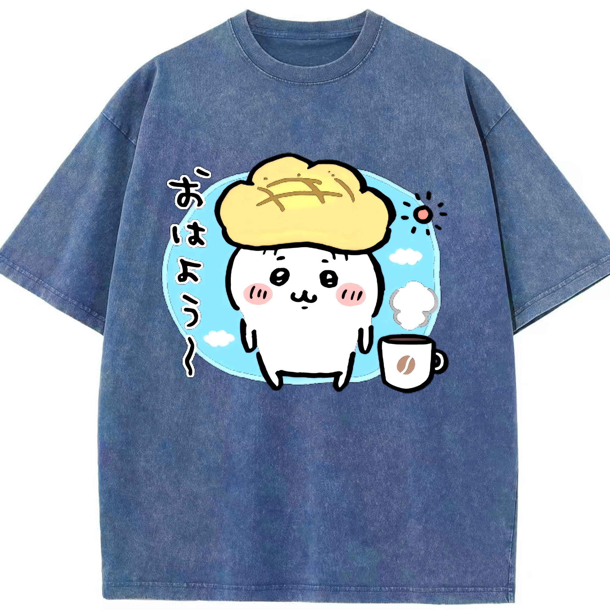 （画像用） ちいかわ ちいかわ Chii-kawa chiikawa 綿100% ヴィンテージ風 半袖Tシャツ（フロントプリント）