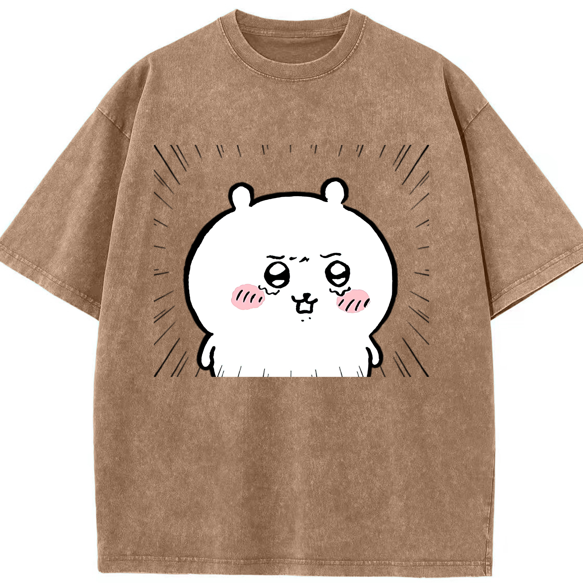 （画像用） ちいかわ ちいかわ Chii-kawa chiikawa 綿100% ヴィンテージ風 半袖Tシャツ（フロントプリント）