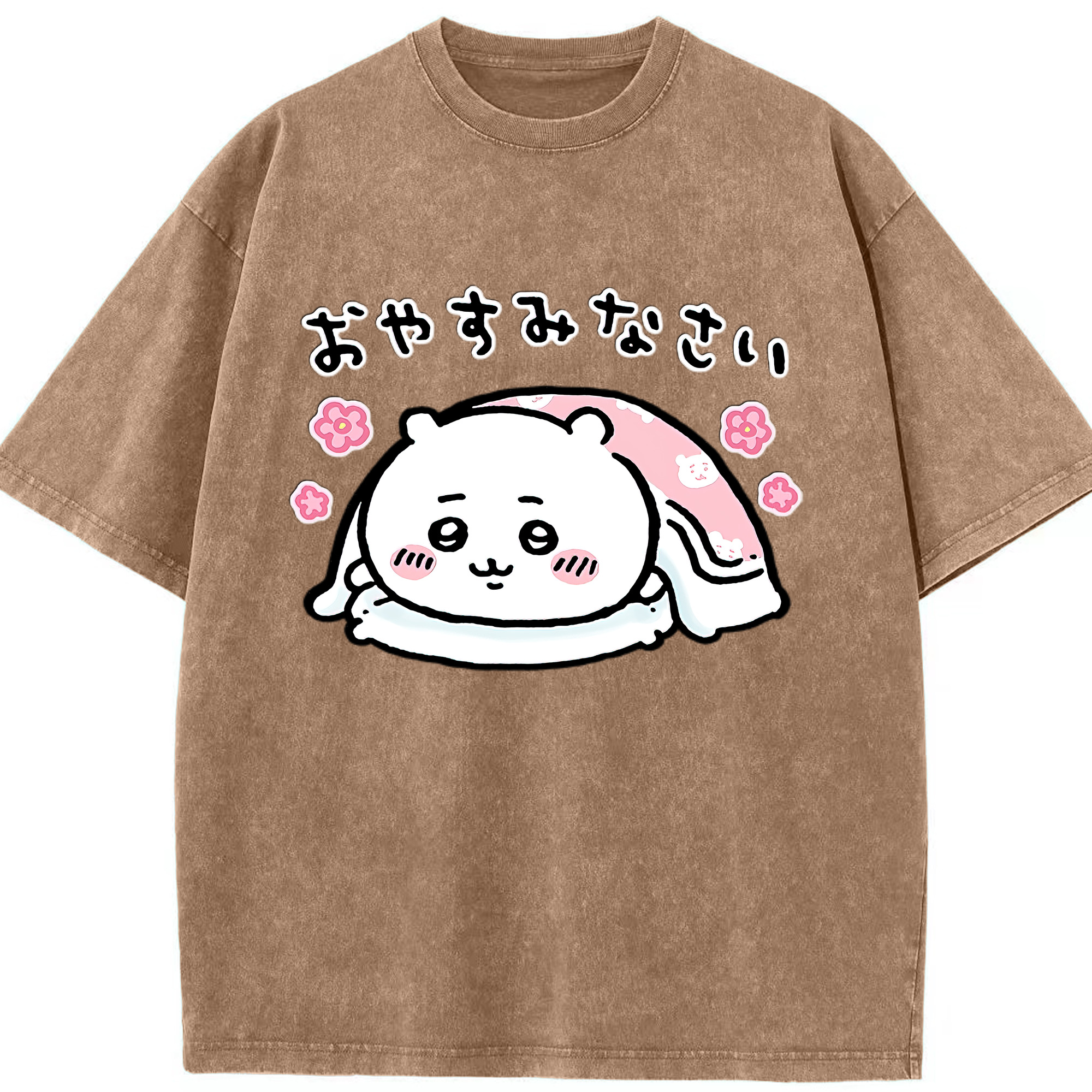 （画像用） ちいかわ ちいかわ Chii-kawa chiikawa 綿100% ヴィンテージ風 半袖Tシャツ（フロントプリント）