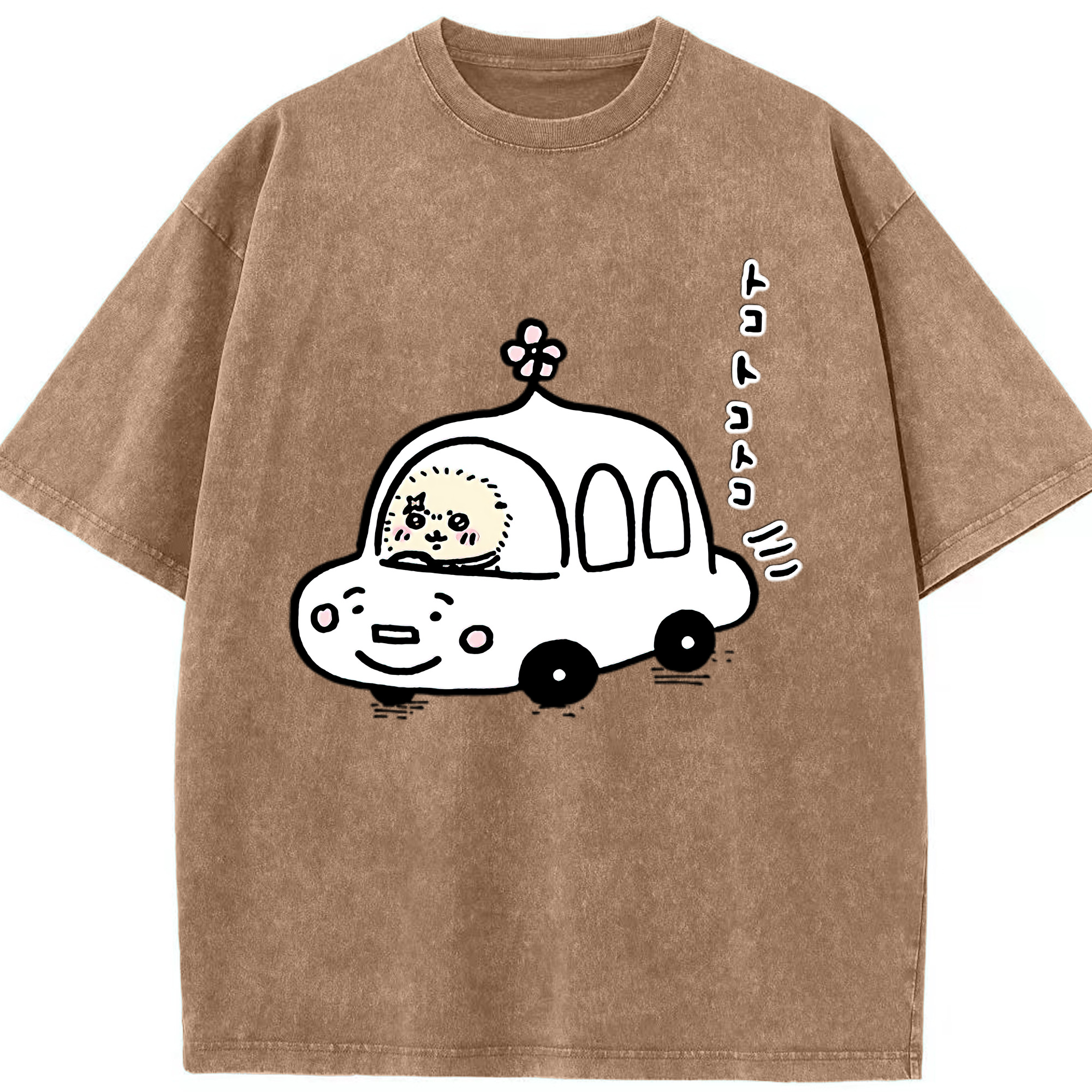 （画像用） ちいかわ ラッコ Chii-kawa Sea otter 綿100% ヴィンテージ風 半袖Tシャツ（フロントプリント）