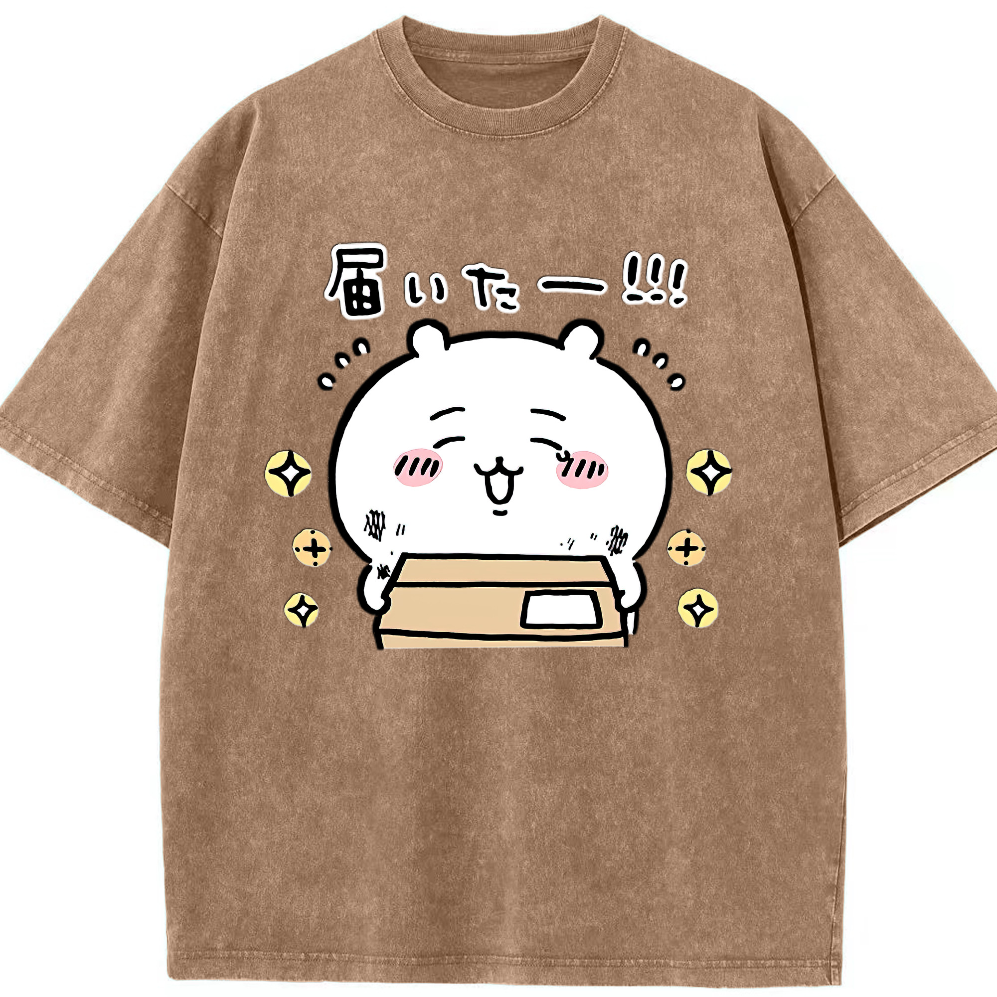 （画像用） ちいかわ ちいかわ Chii-kawa chiikawa 綿100% ヴィンテージ風 半袖Tシャツ（フロントプリント）
