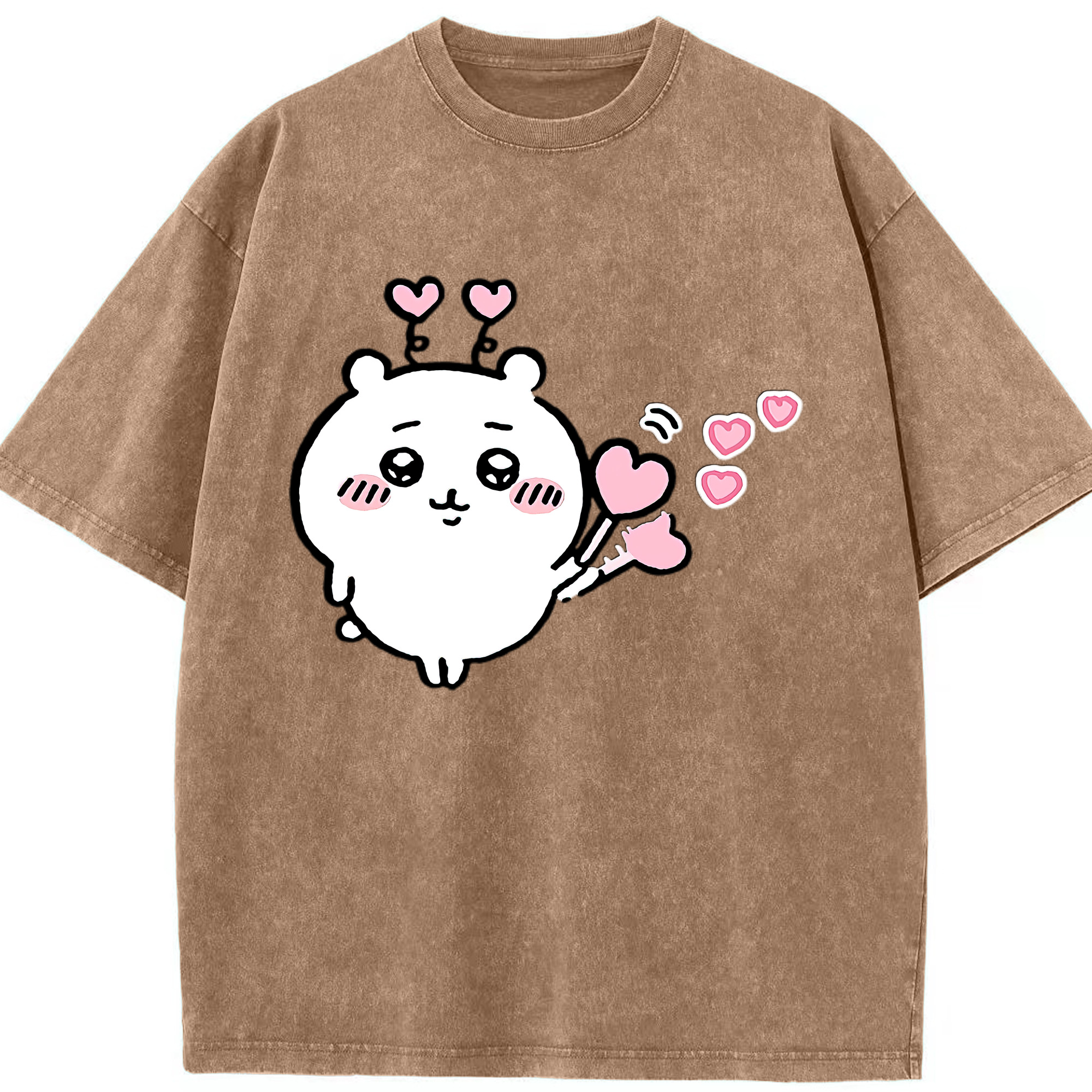 （画像用） ちいかわ ちいかわ Chii-kawa chiikawa 綿100% ヴィンテージ風 半袖Tシャツ（フロントプリント）
