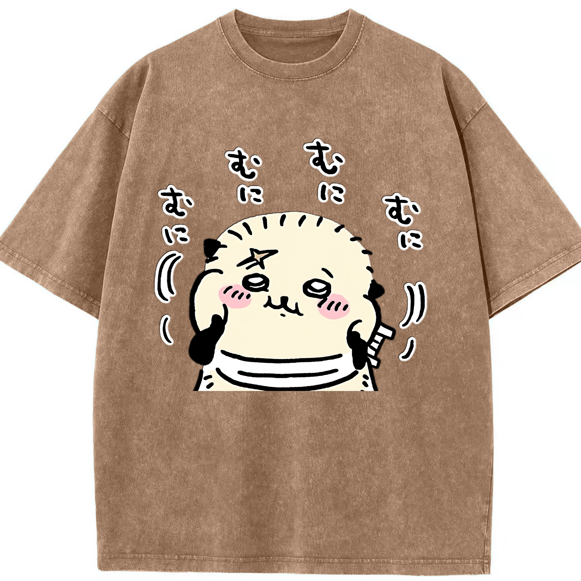 （画像用） ちいかわ ラッコ Chii-kawa Sea otter 綿100% ヴィンテージ風 半袖Tシャツ（フロントプリント）