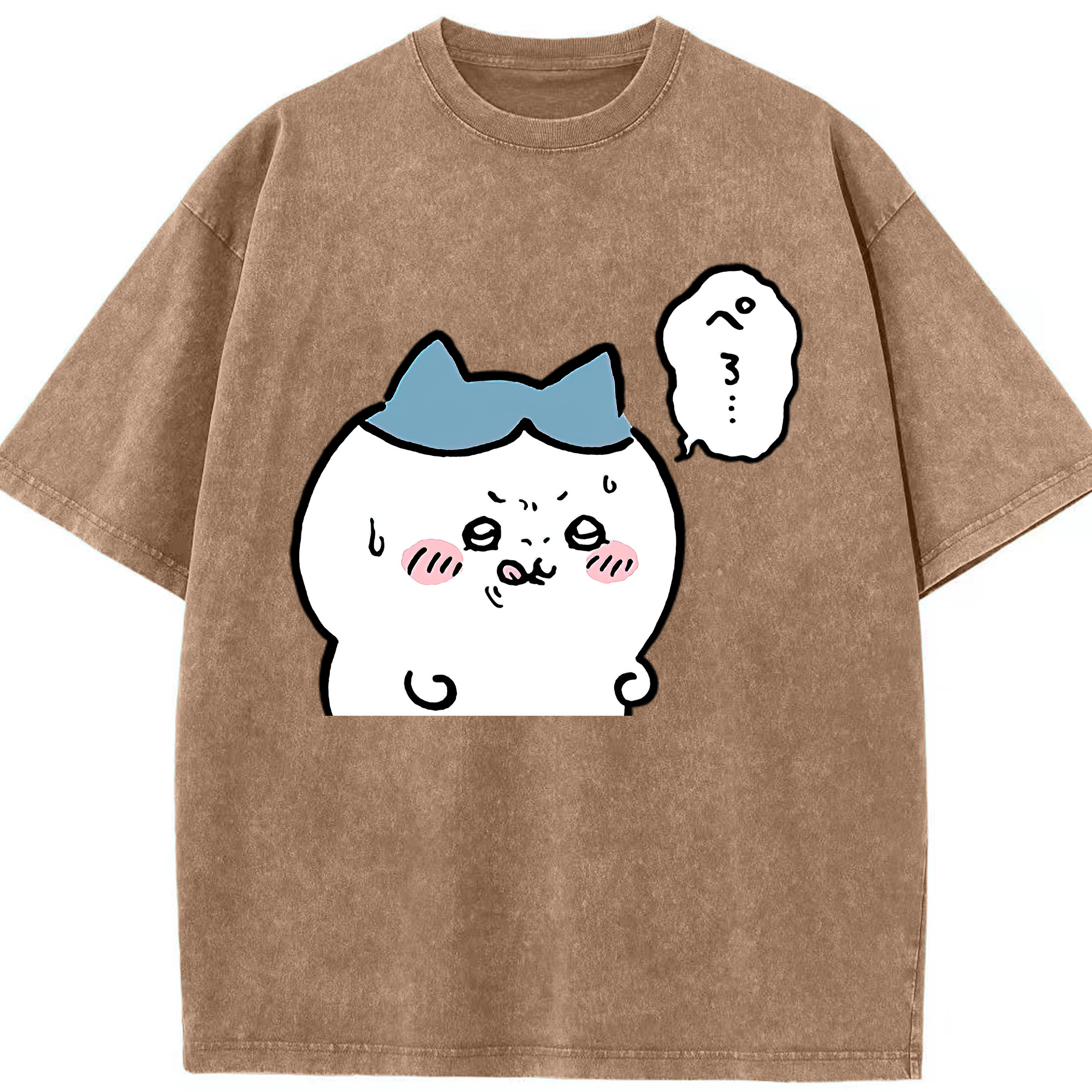 （画像用） ちいかわ ハチワレ Chii-kawa hachiware 綿100% ヴィンテージ風 半袖Tシャツ（フロントプリント）
