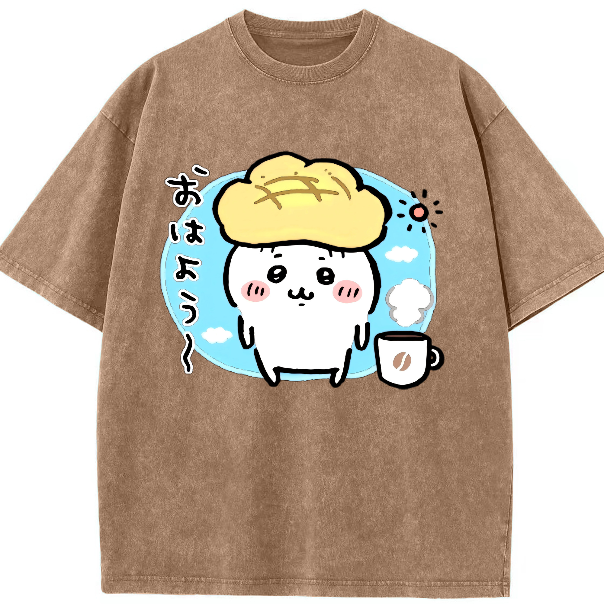 （画像用） ちいかわ ちいかわ Chii-kawa chiikawa 綿100% ヴィンテージ風 半袖Tシャツ（フロントプリント）