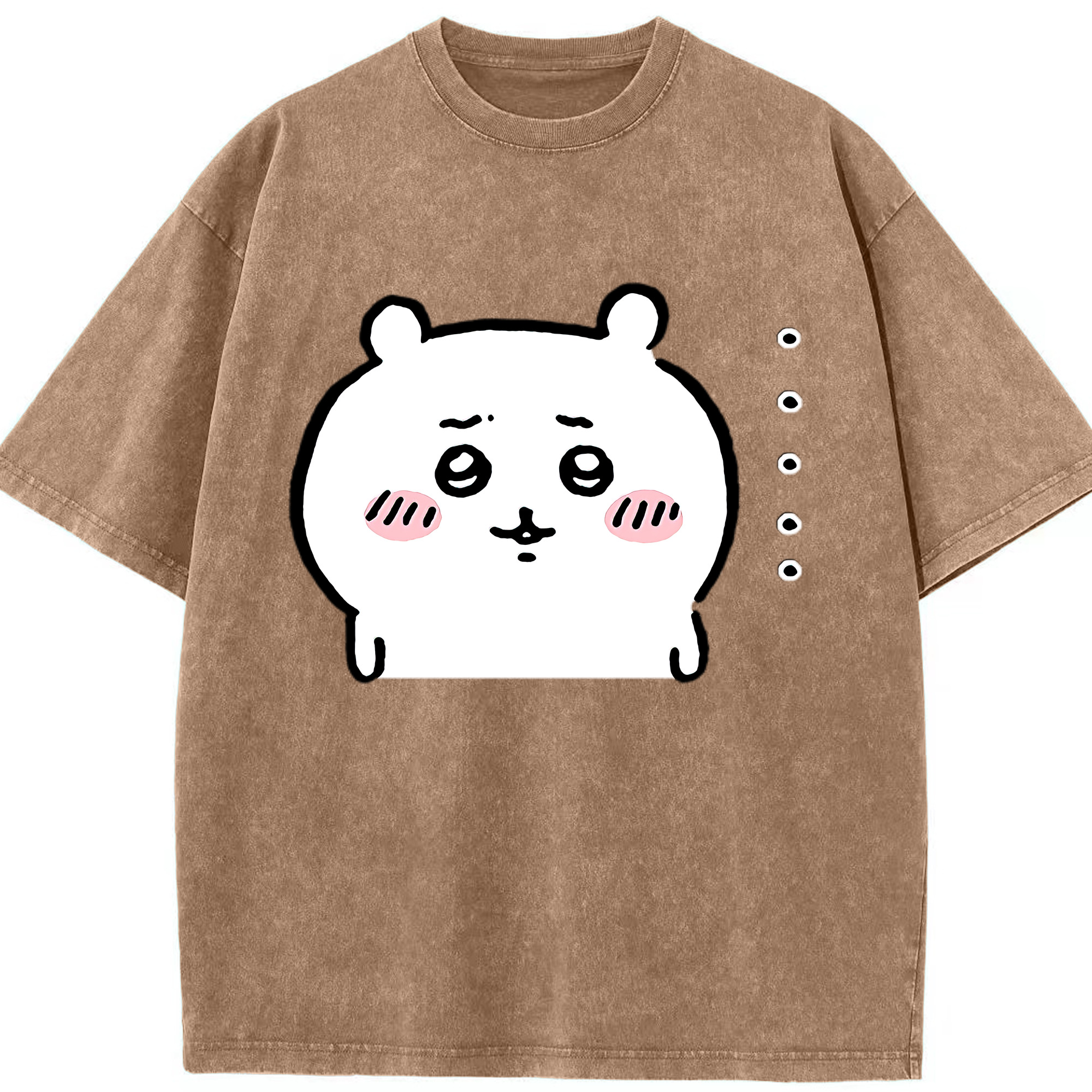 （画像用） ちいかわ ちいかわ Chii-kawa chiikawa 綿100% ヴィンテージ風 半袖Tシャツ（フロントプリント）