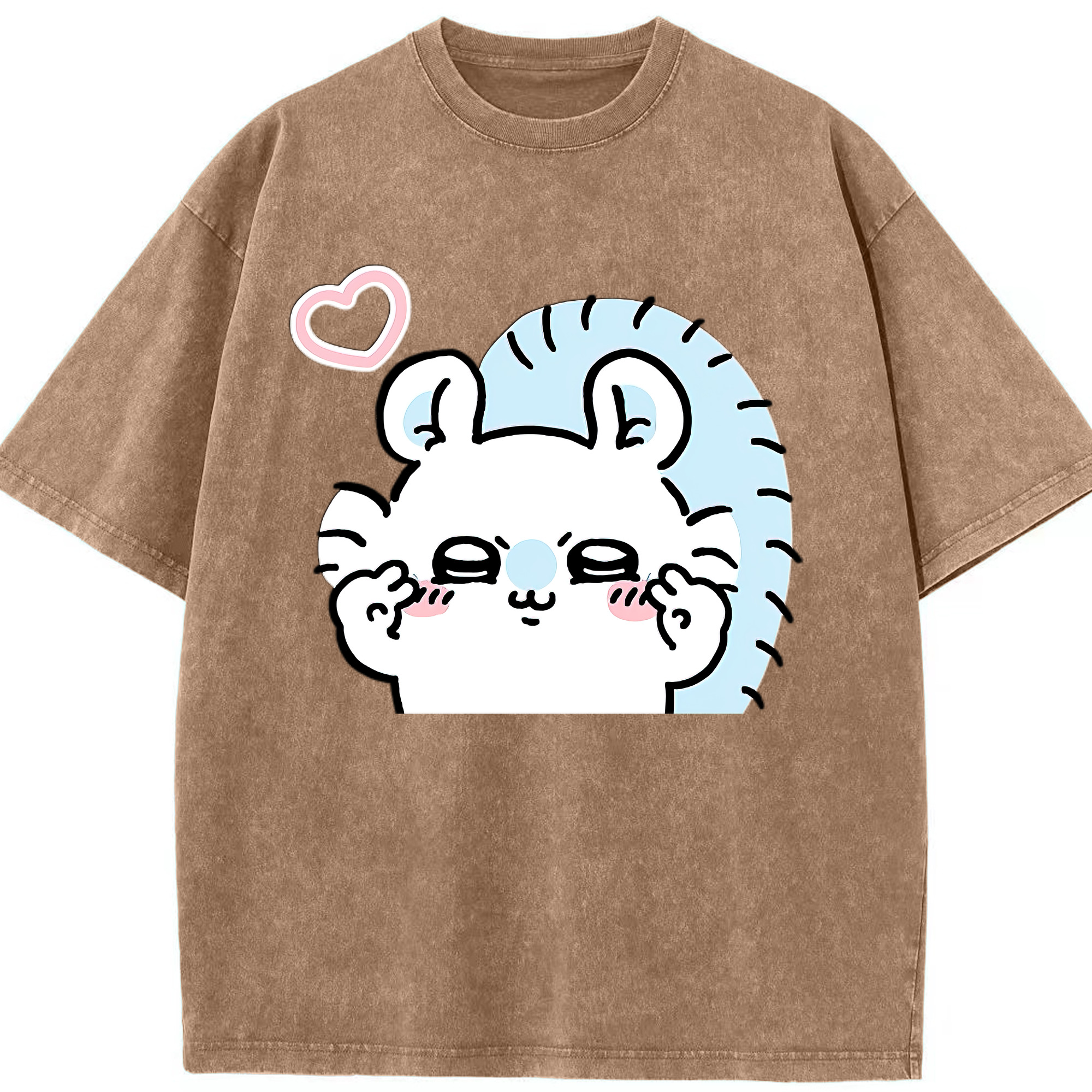 （画像用） ちいかわ モモンガ Chii-kawa Momonga 綿100% ヴィンテージ風 半袖Tシャツ（フロントプリント）
