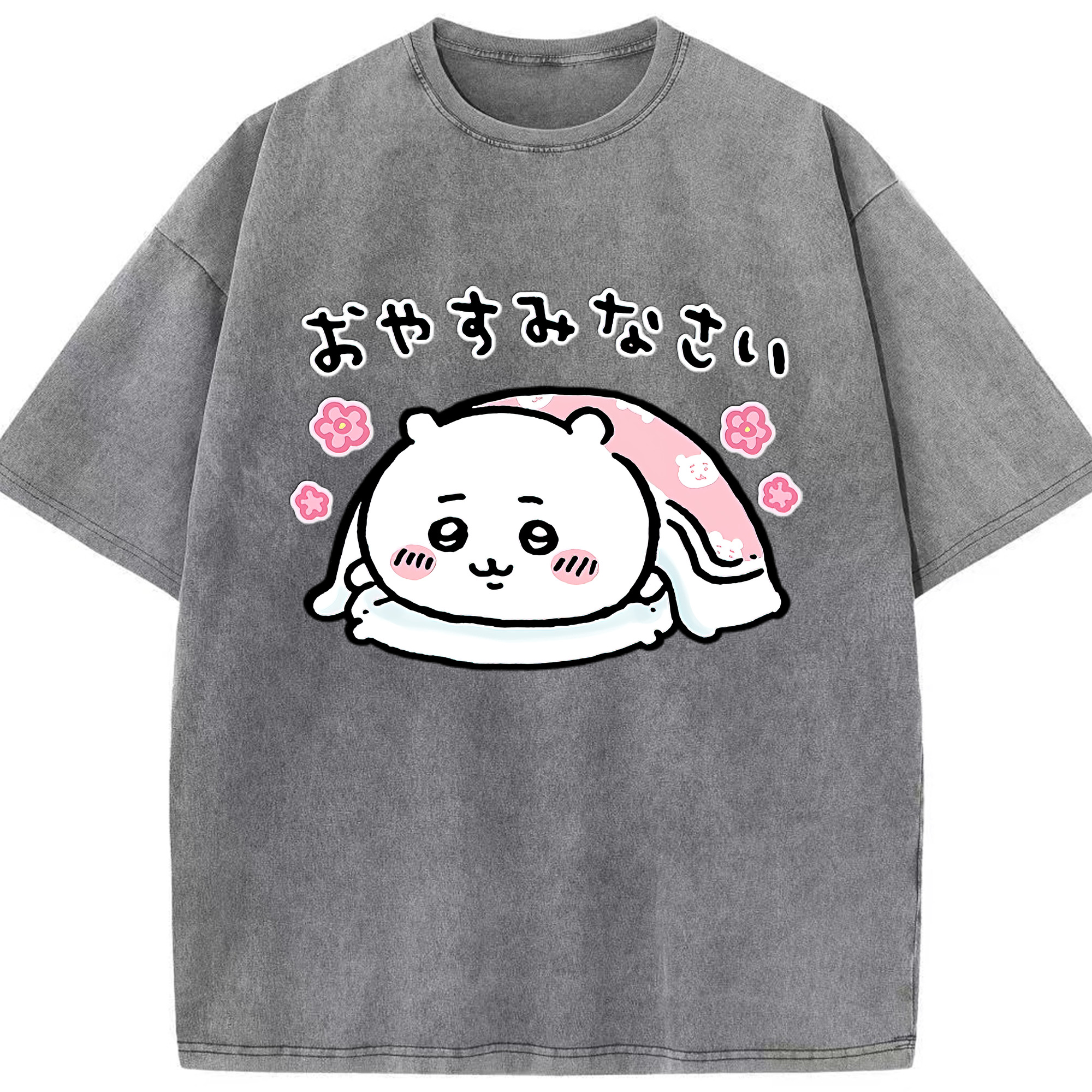 （画像用） ちいかわ ちいかわ Chii-kawa chiikawa 綿100% ヴィンテージ風 半袖Tシャツ（フロントプリント）