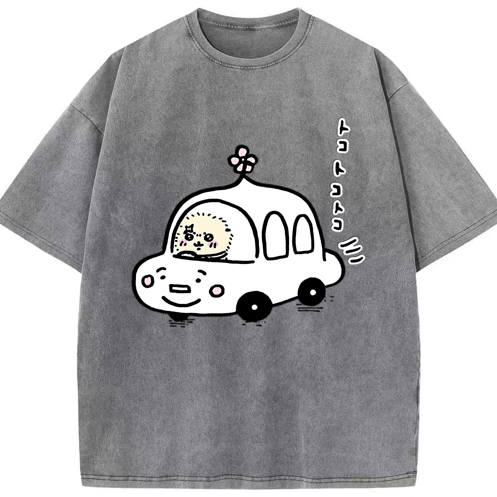 （画像用） ちいかわ ラッコ Chii-kawa Sea otter 綿100% ヴィンテージ風 半袖Tシャツ（フロントプリント）