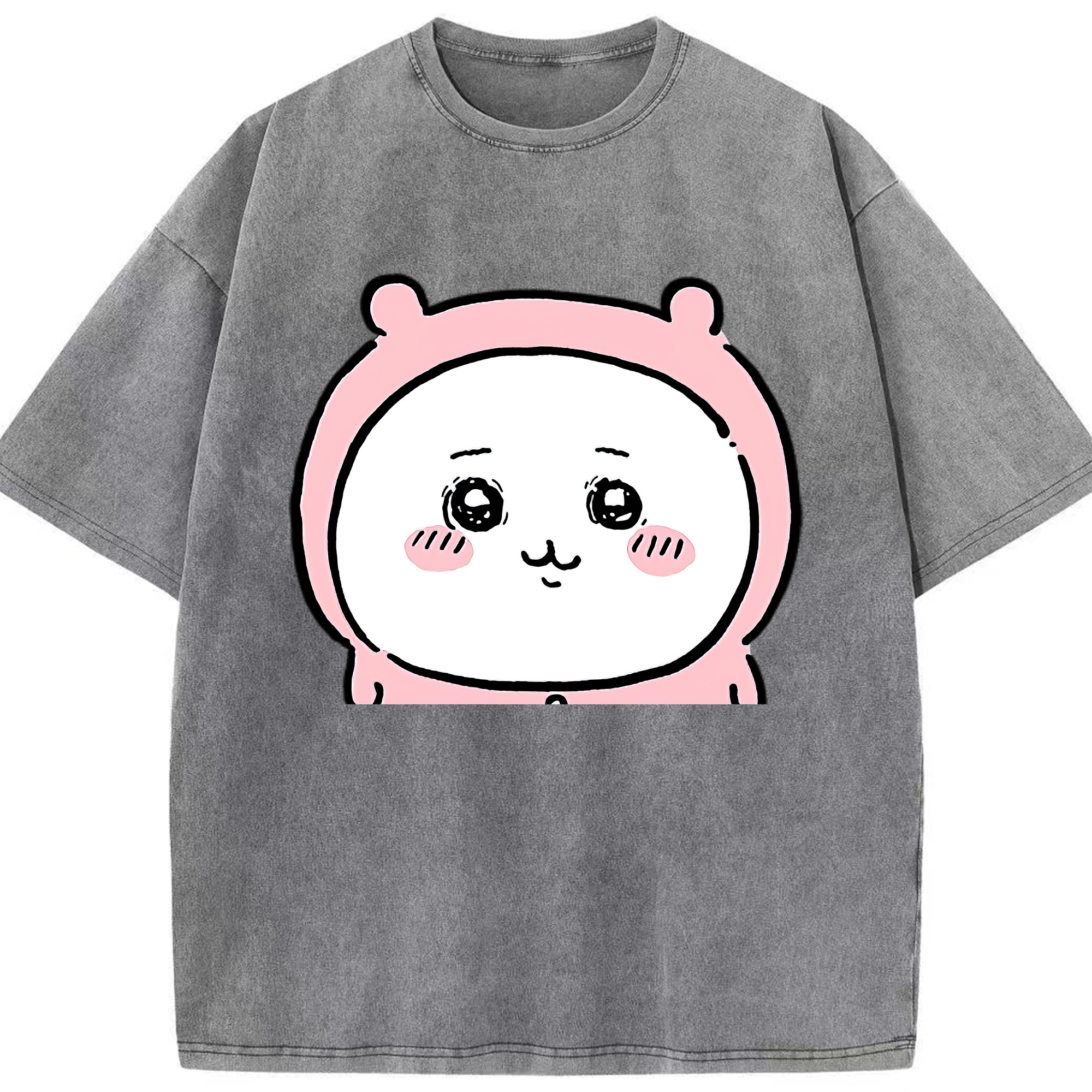 （画像用） ちいかわ ちいかわ Chii-kawa chiikawa 綿100% ヴィンテージ風 半袖Tシャツ（フロントプリント）
