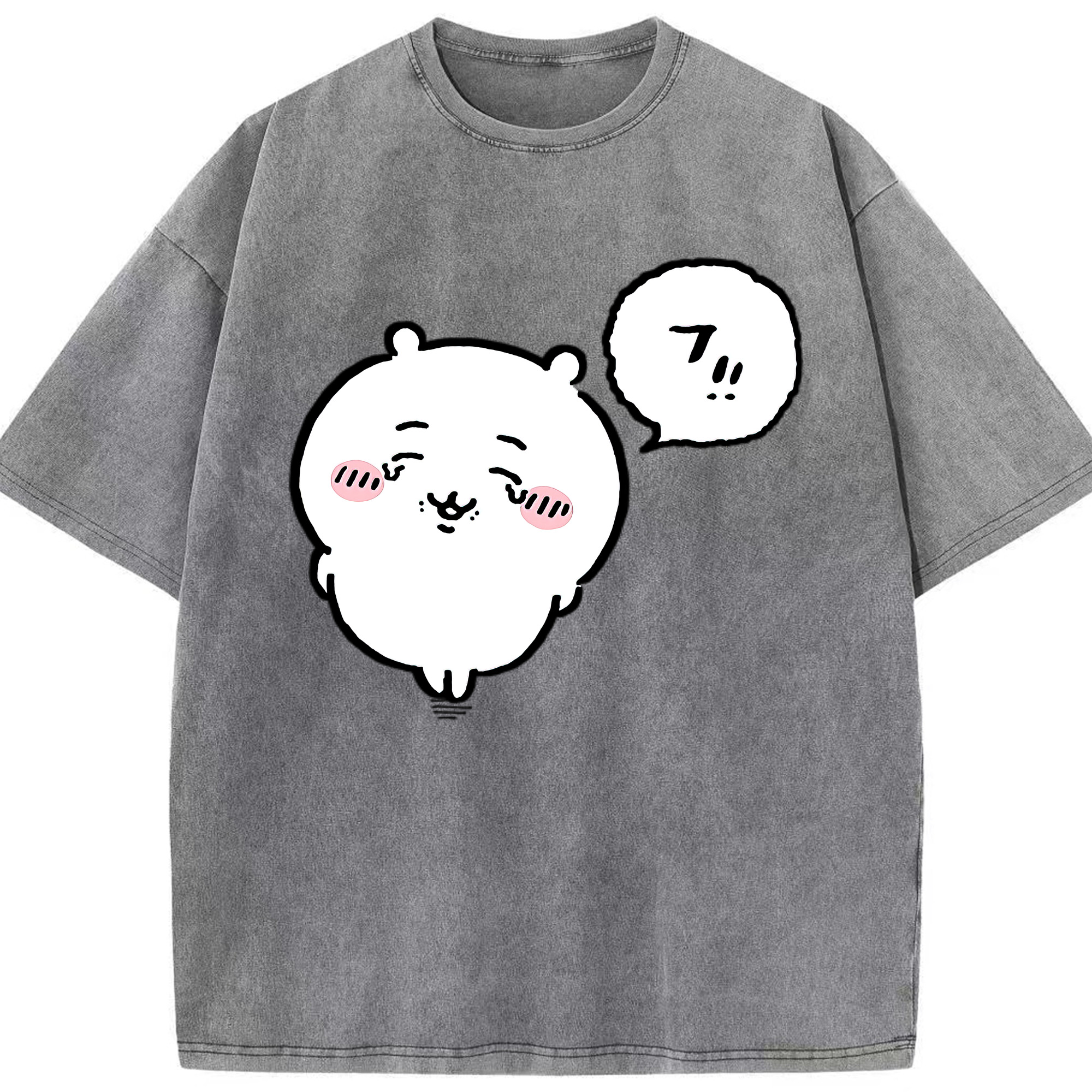 （画像用） ちいかわ ちいかわ Chii-kawa chiikawa 綿100% ヴィンテージ風 半袖Tシャツ（フロントプリント）