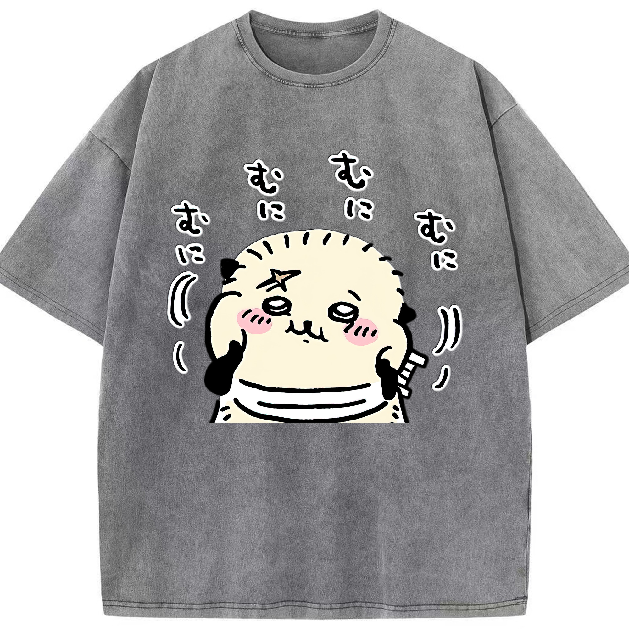 （画像用） ちいかわ ラッコ Chii-kawa Sea otter 綿100% ヴィンテージ風 半袖Tシャツ（フロントプリント）