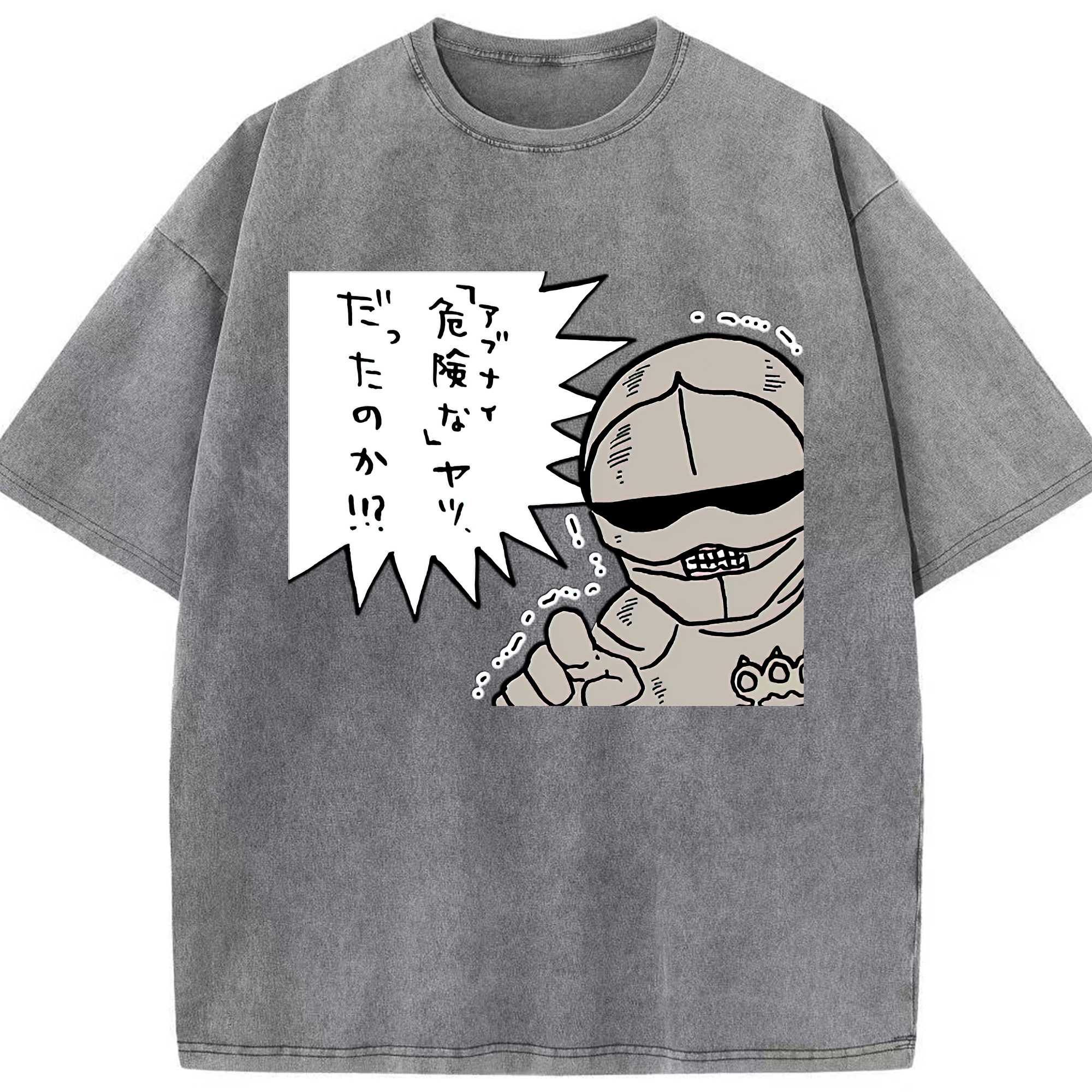 （画像用） ちいかわ 労働の鎧さん Chii-kawa Mr. Armor of Labor 綿100% ヴィンテージ風 半袖Tシャツ（フロントプリント）