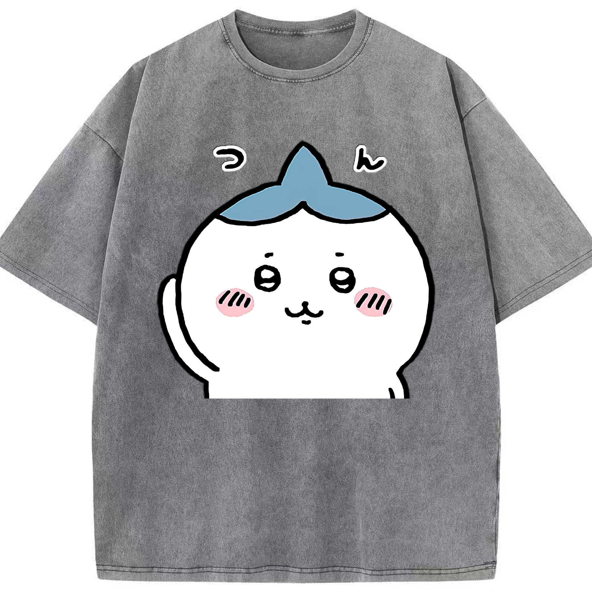 （画像用） ちいかわ ハチワレ Chii-kawa hachiware 綿100% ヴィンテージ風 半袖Tシャツ（フロントプリント）