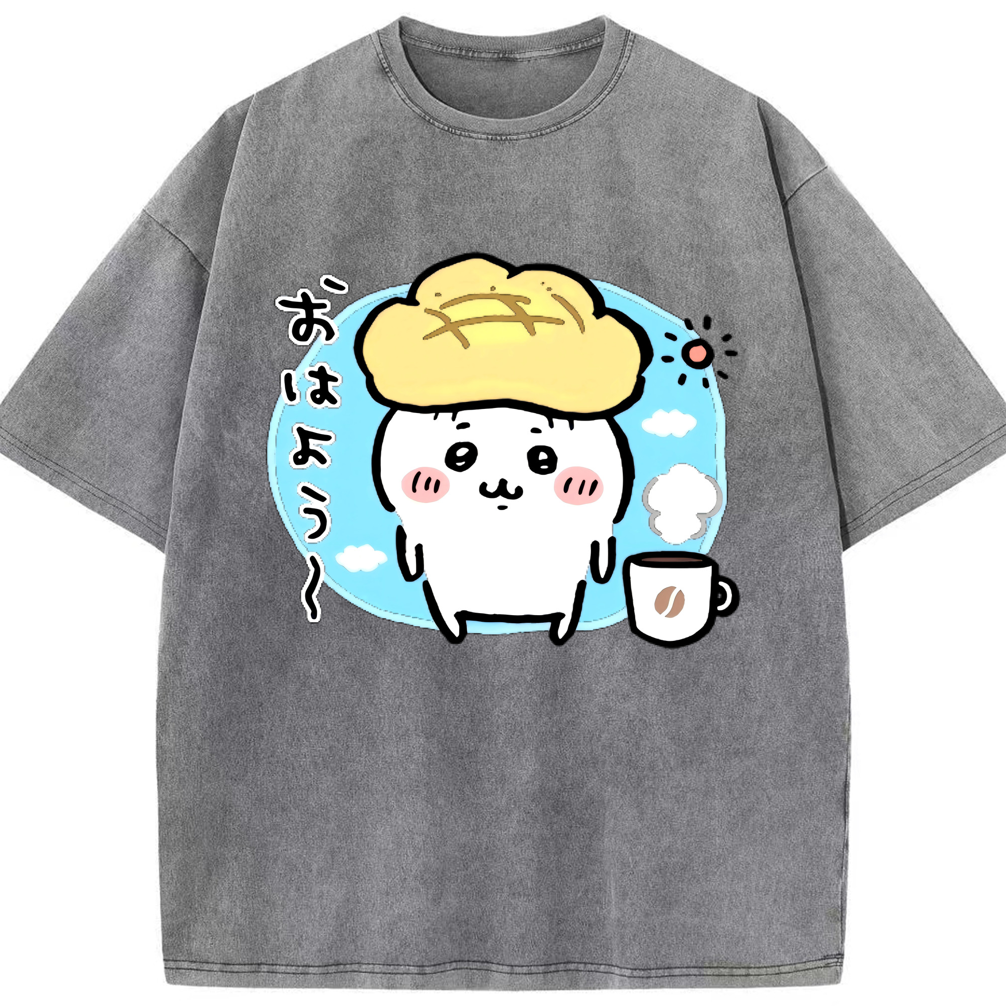 （画像用） ちいかわ ちいかわ Chii-kawa chiikawa 綿100% ヴィンテージ風 半袖Tシャツ（フロントプリント）