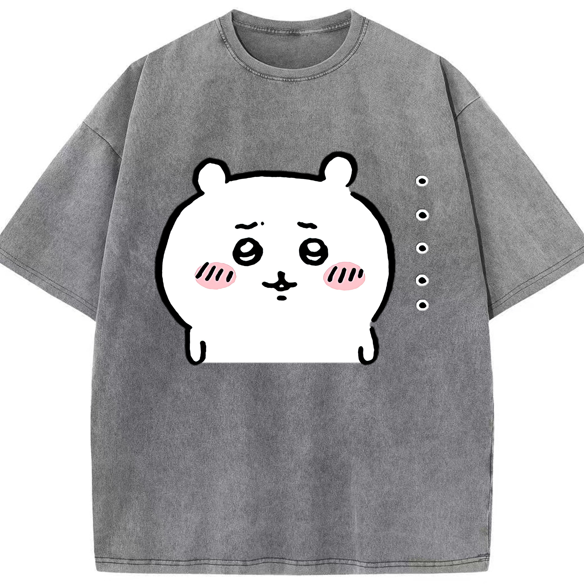 （画像用） ちいかわ ちいかわ Chii-kawa chiikawa 綿100% ヴィンテージ風 半袖Tシャツ（フロントプリント）