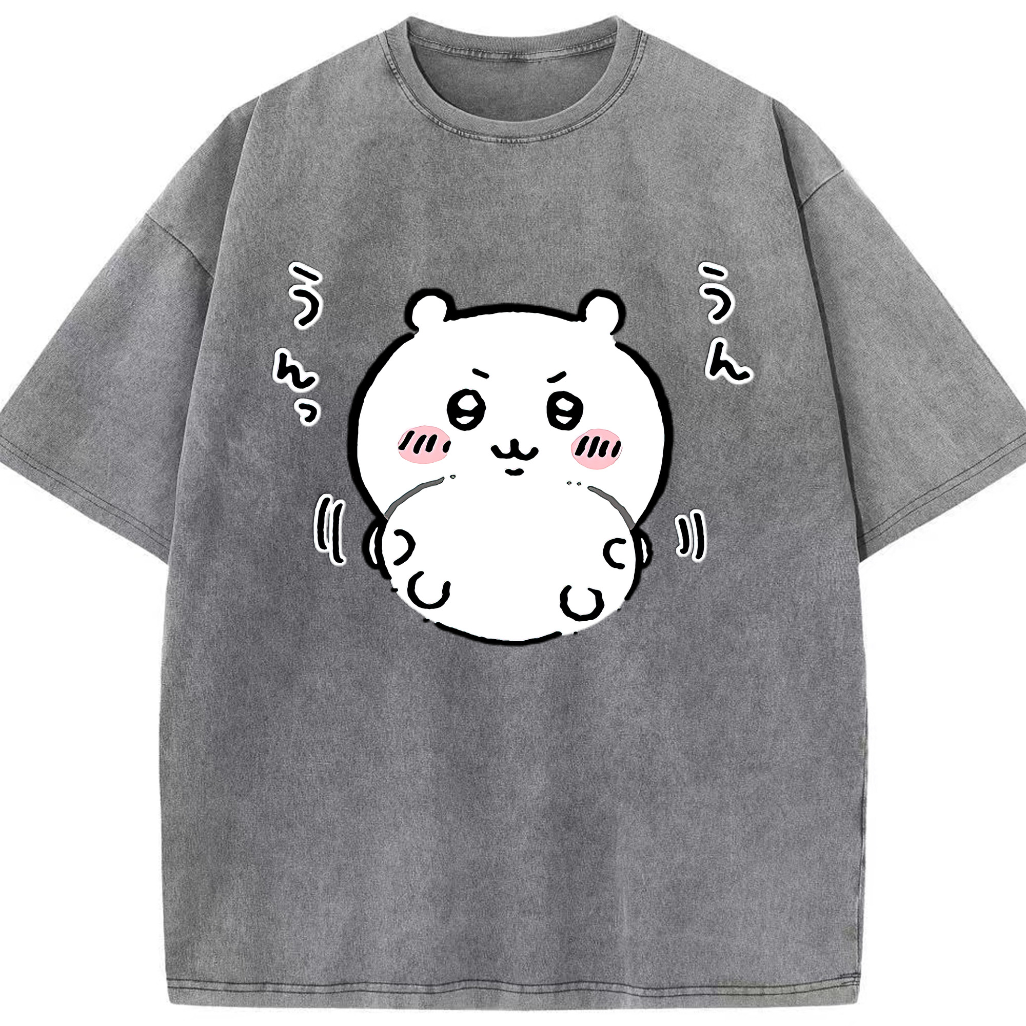 （画像用） ちいかわ ちいかわ Chii-kawa chiikawa 綿100% ヴィンテージ風 半袖Tシャツ（フロントプリント）