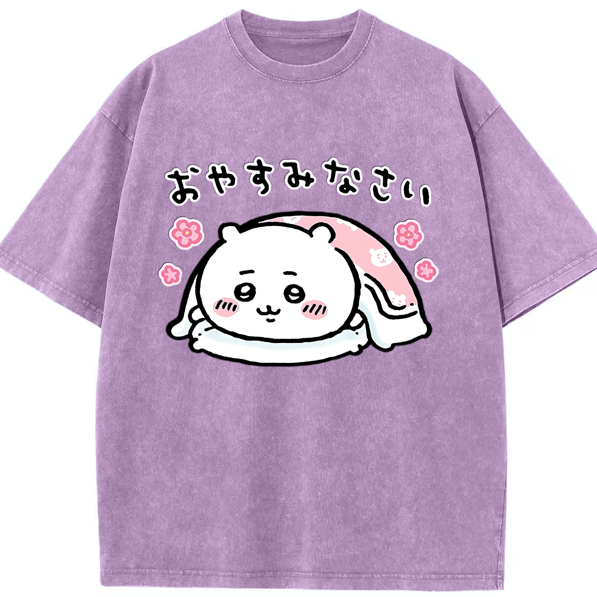 （画像用） ちいかわ ちいかわ Chii-kawa chiikawa 綿100% ヴィンテージ風 半袖Tシャツ（フロントプリント）