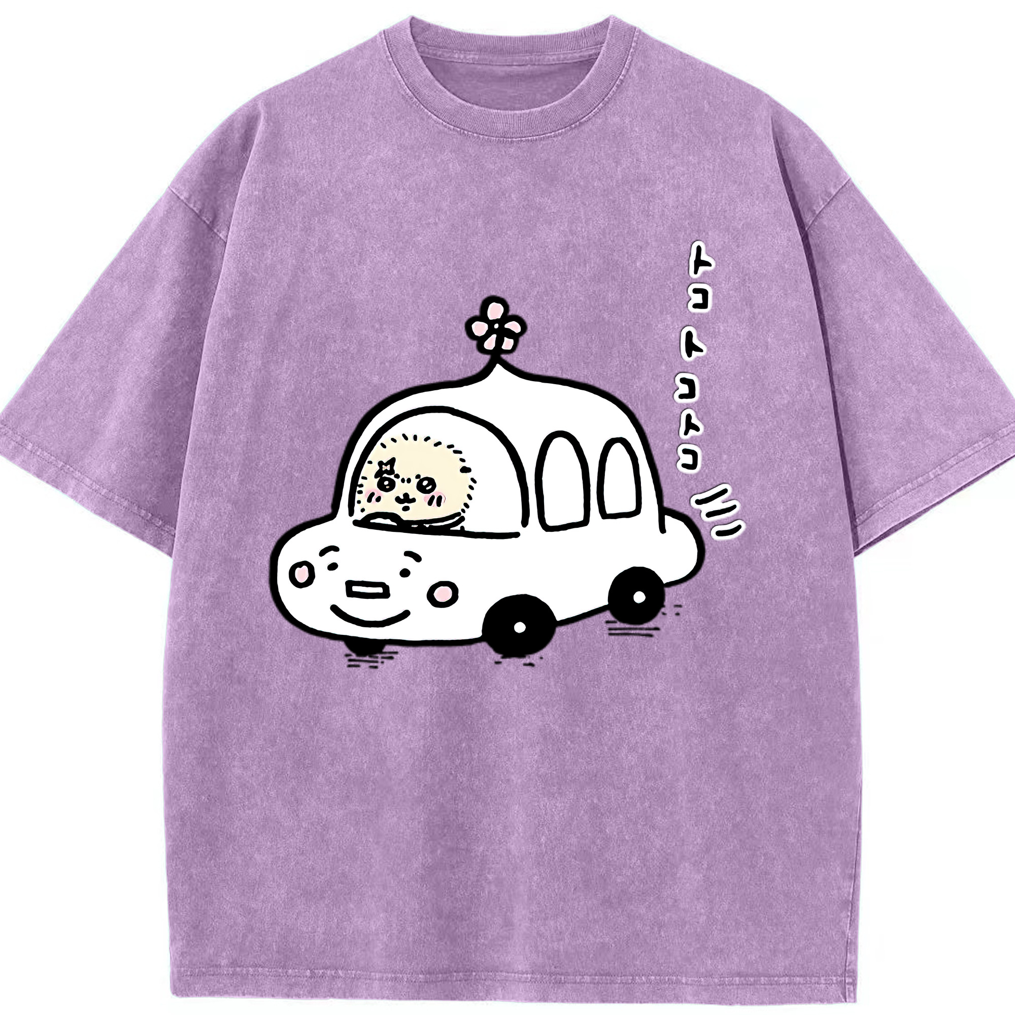 （画像用） ちいかわ ラッコ Chii-kawa Sea otter 綿100% ヴィンテージ風 半袖Tシャツ（フロントプリント）