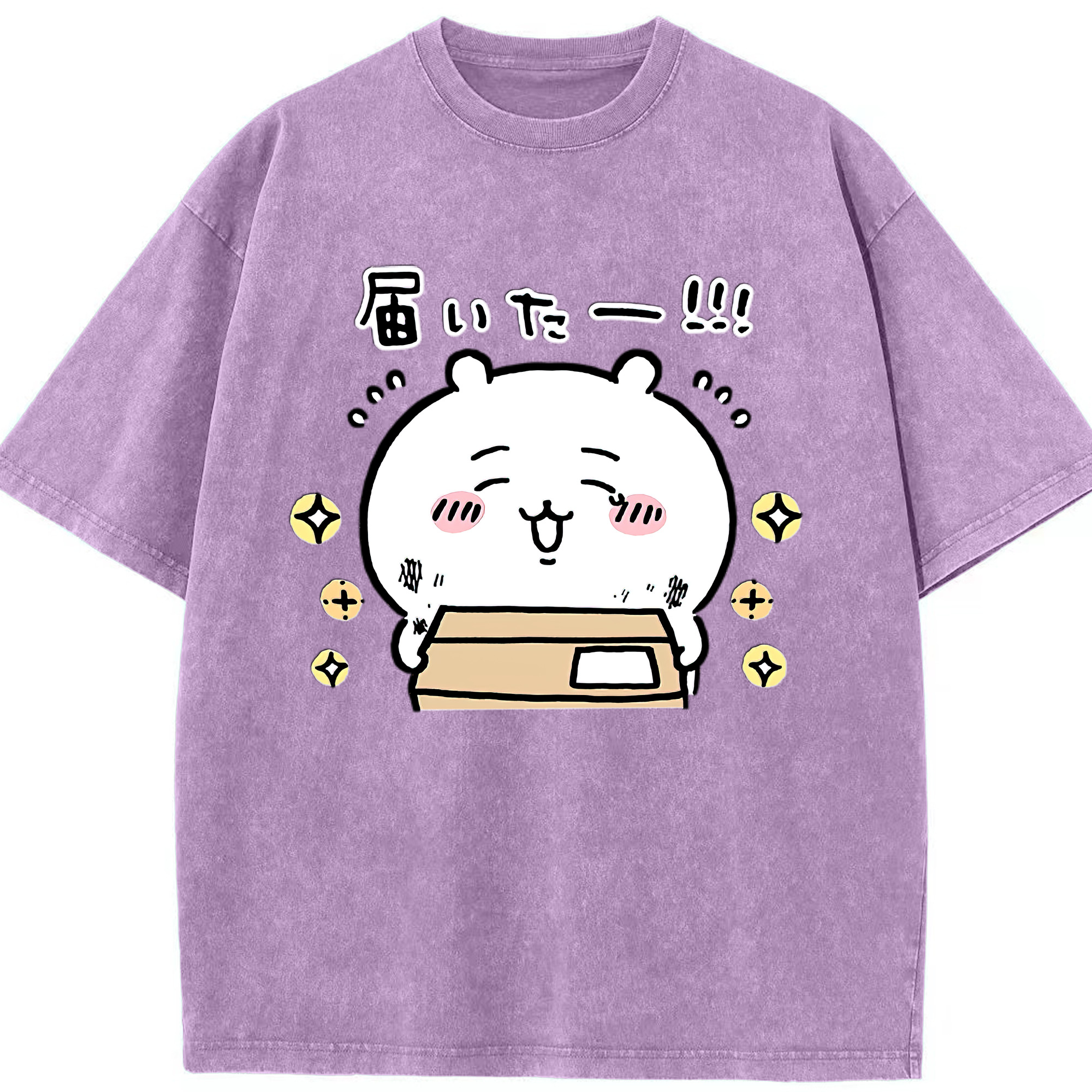 （画像用） ちいかわ ちいかわ Chii-kawa chiikawa 綿100% ヴィンテージ風 半袖Tシャツ（フロントプリント）