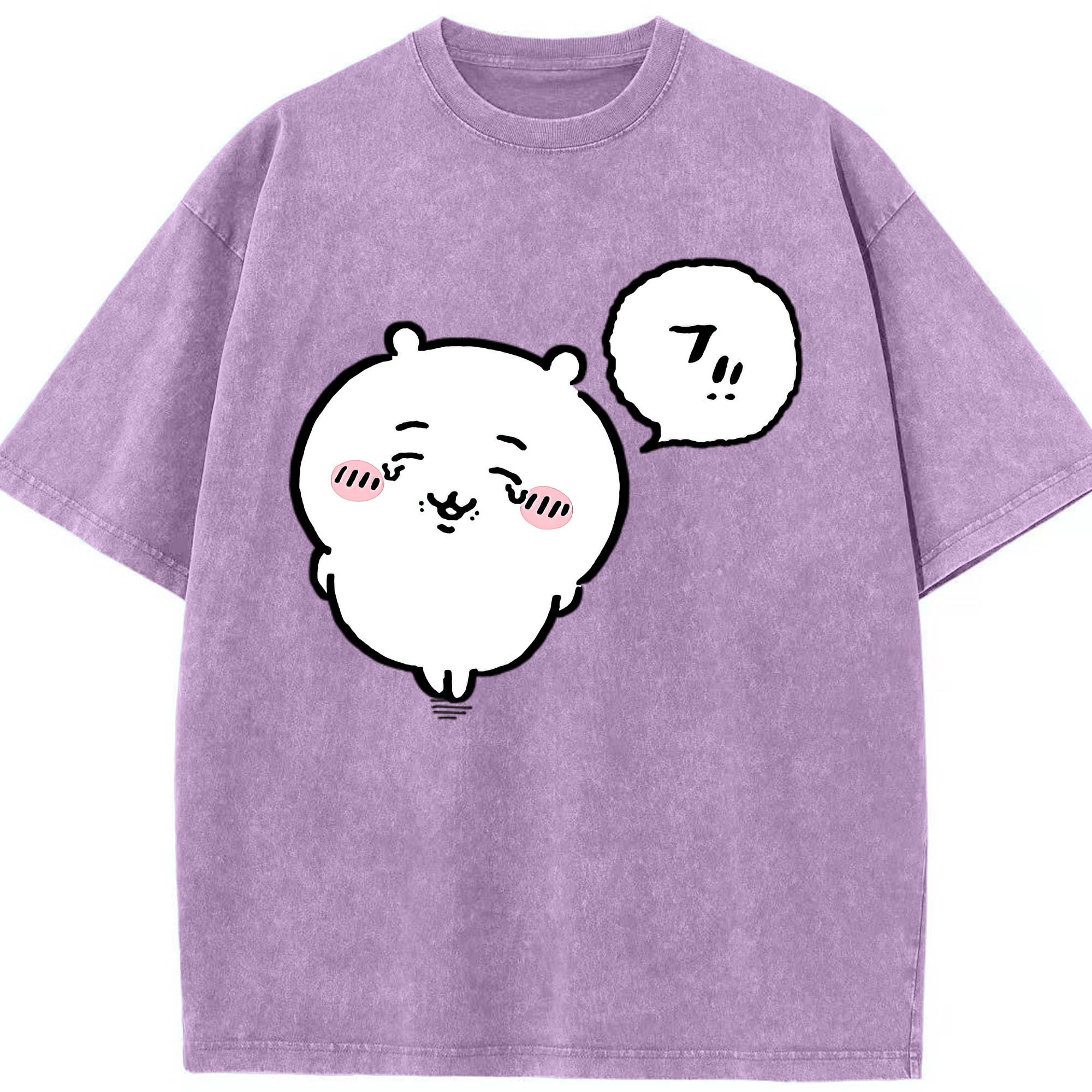 （画像用） ちいかわ ちいかわ Chii-kawa chiikawa 綿100% ヴィンテージ風 半袖Tシャツ（フロントプリント）