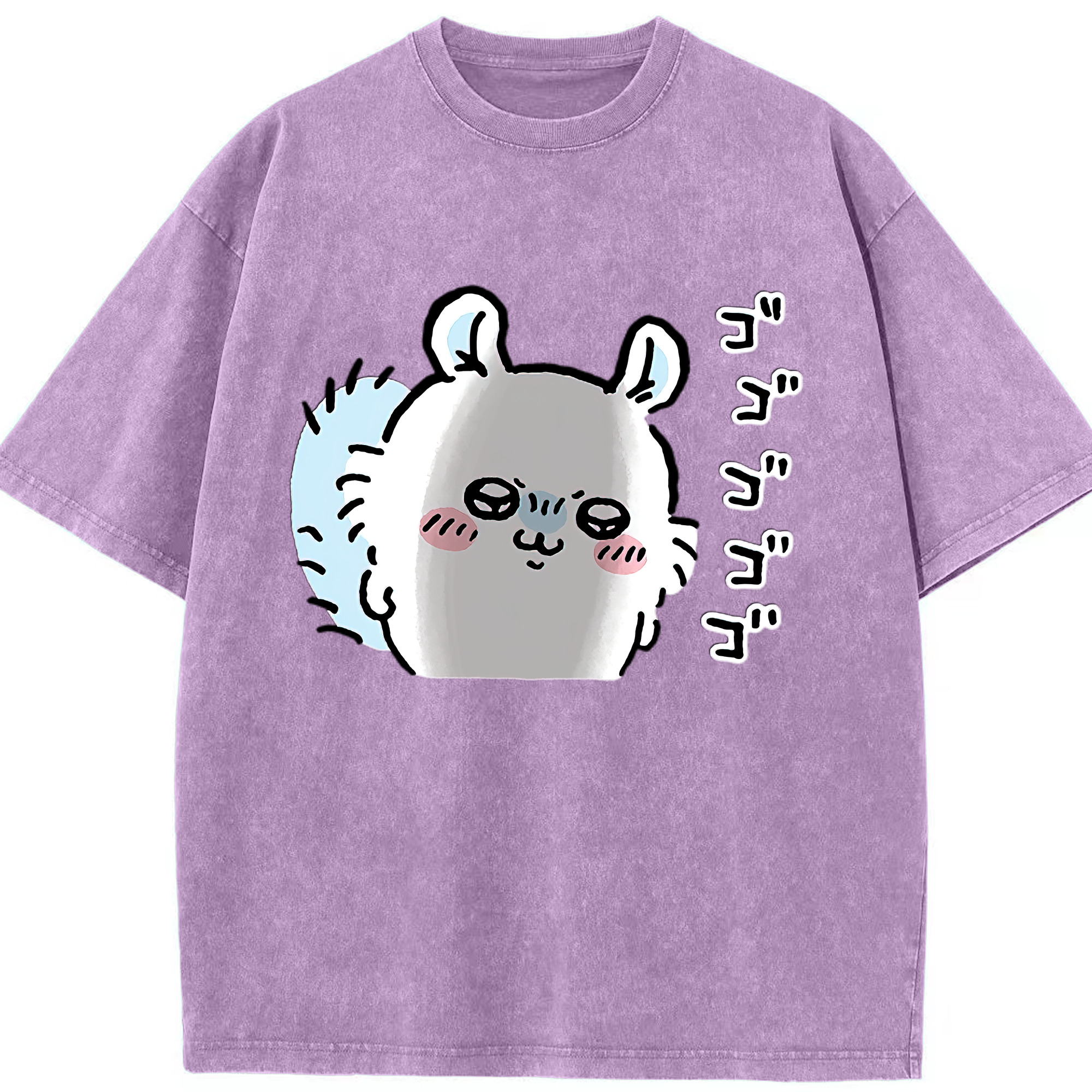 （画像用） ちいかわ モモンガ Chii-kawa Momonga 綿100% ヴィンテージ風 半袖Tシャツ（フロントプリント）