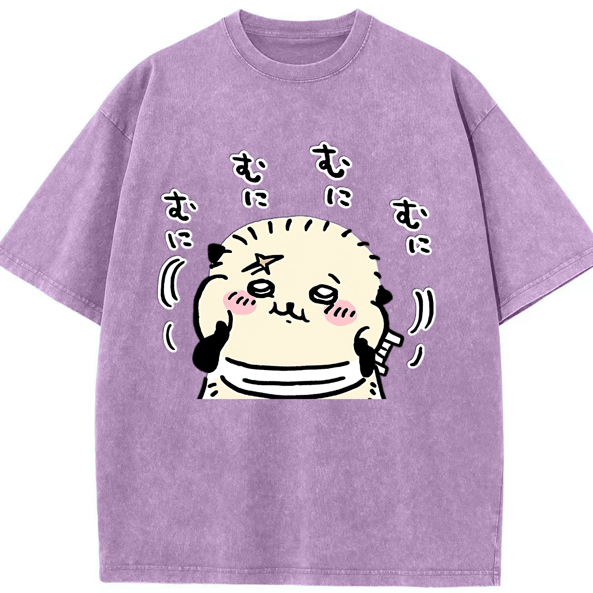 （画像用） ちいかわ ラッコ Chii-kawa Sea otter 綿100% ヴィンテージ風 半袖Tシャツ（フロントプリント）