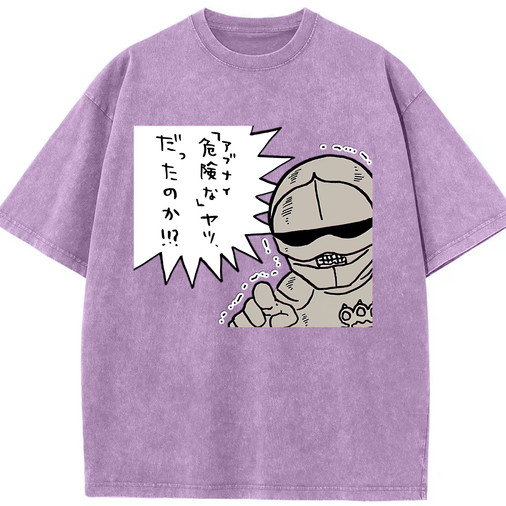 （画像用） ちいかわ 労働の鎧さん Chii-kawa Mr. Armor of Labor 綿100% ヴィンテージ風 半袖Tシャツ（フロントプリント）